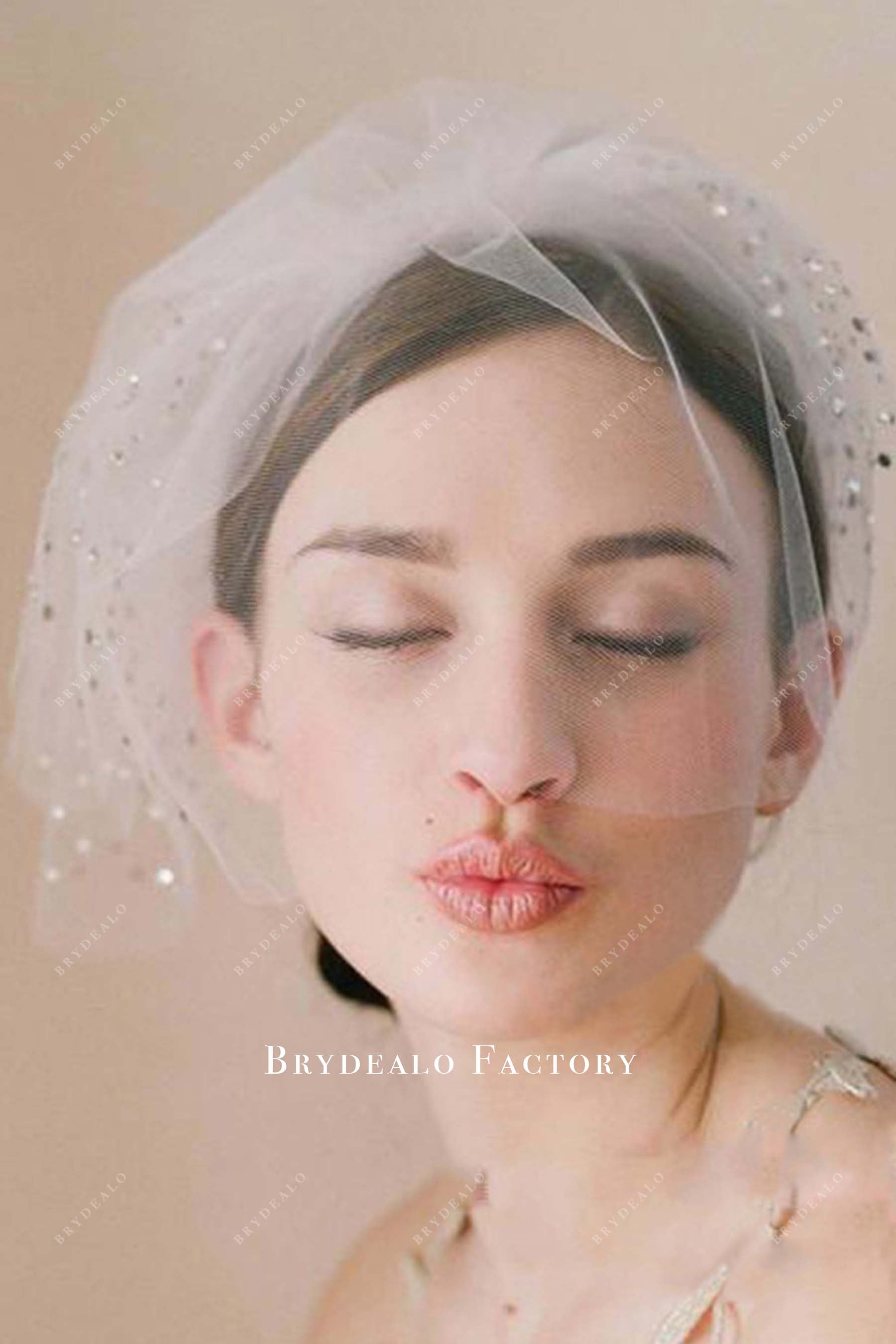 multi layer tulle bridal veil