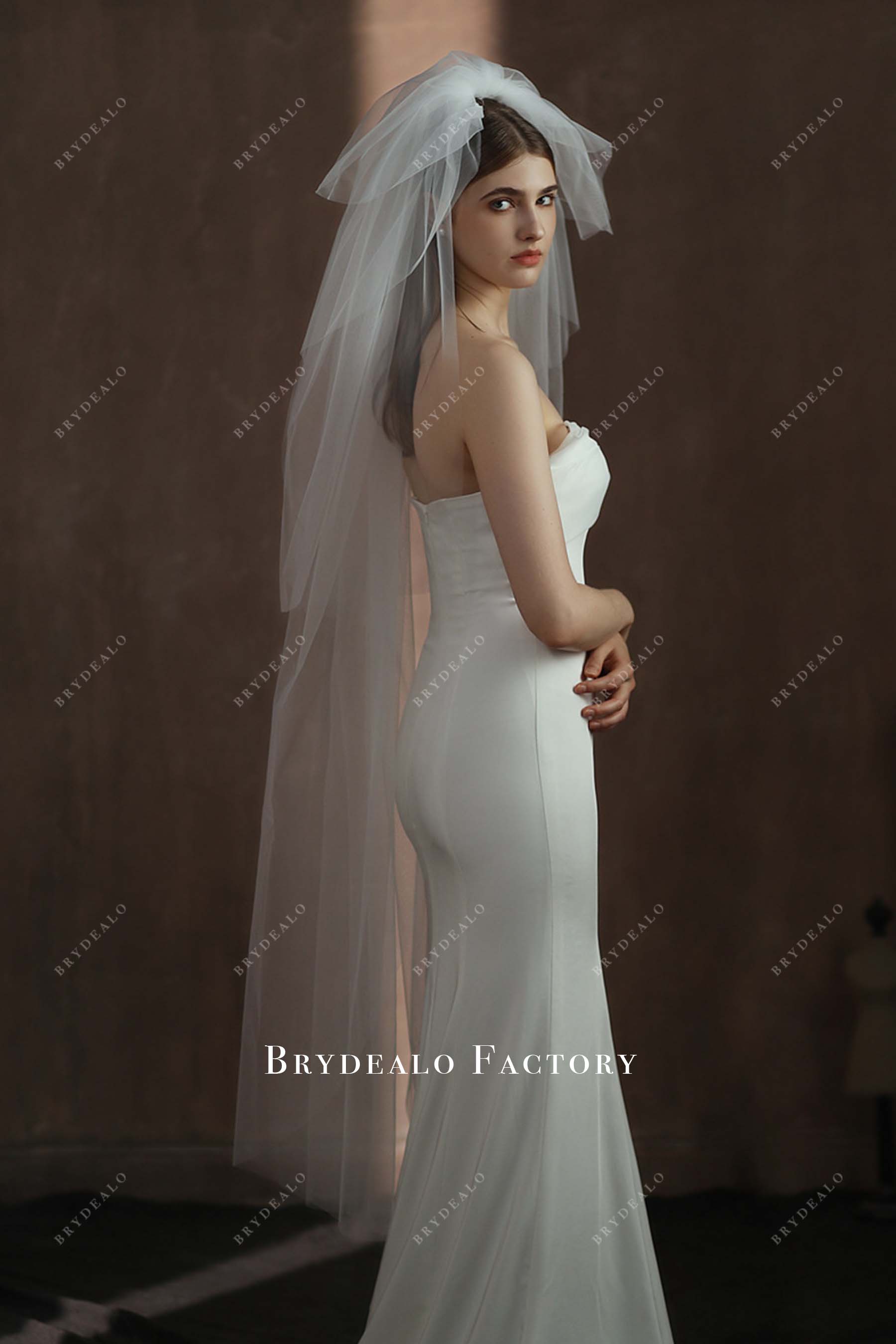  multi layered bridal veil