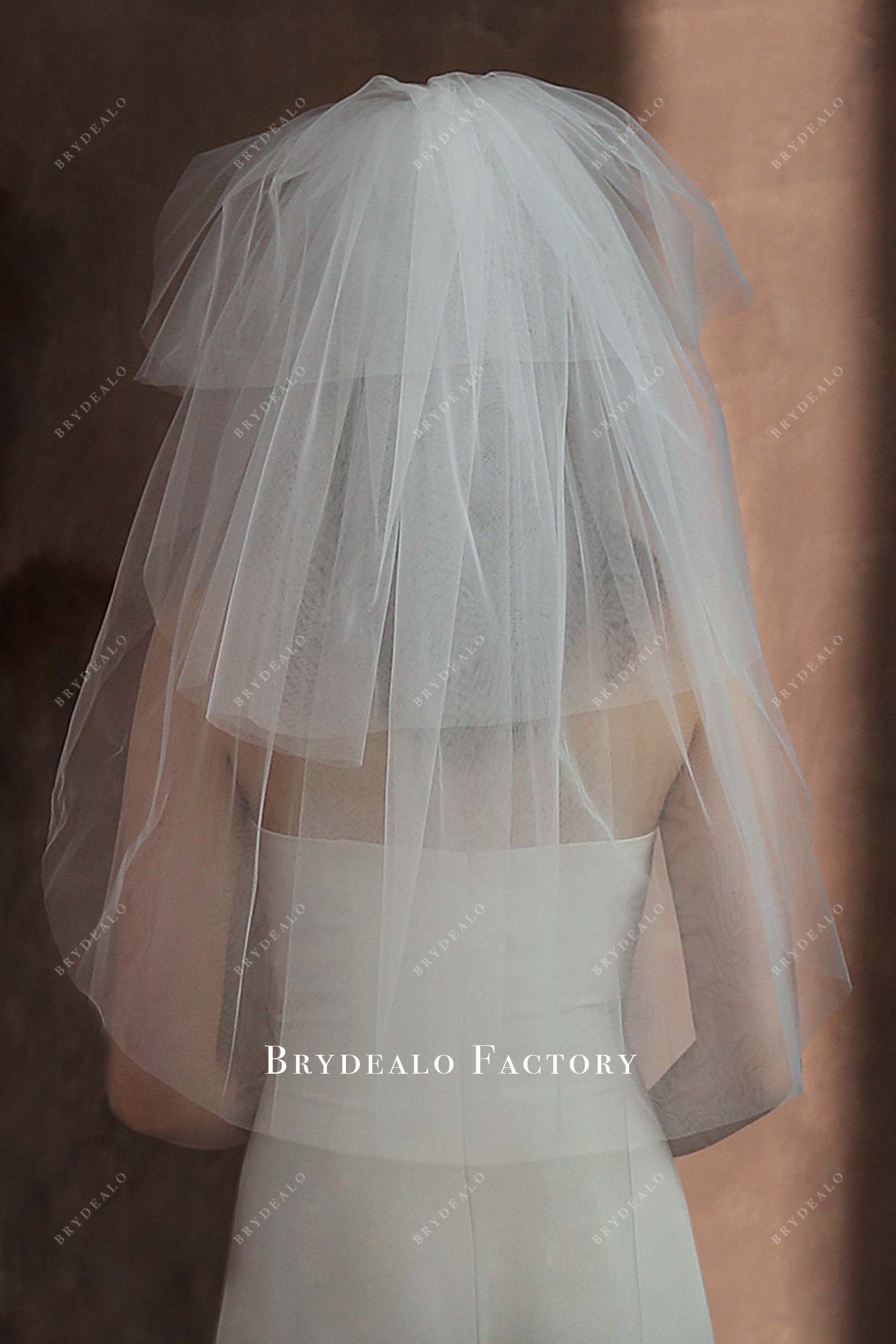 multi layers tulle bridal veil