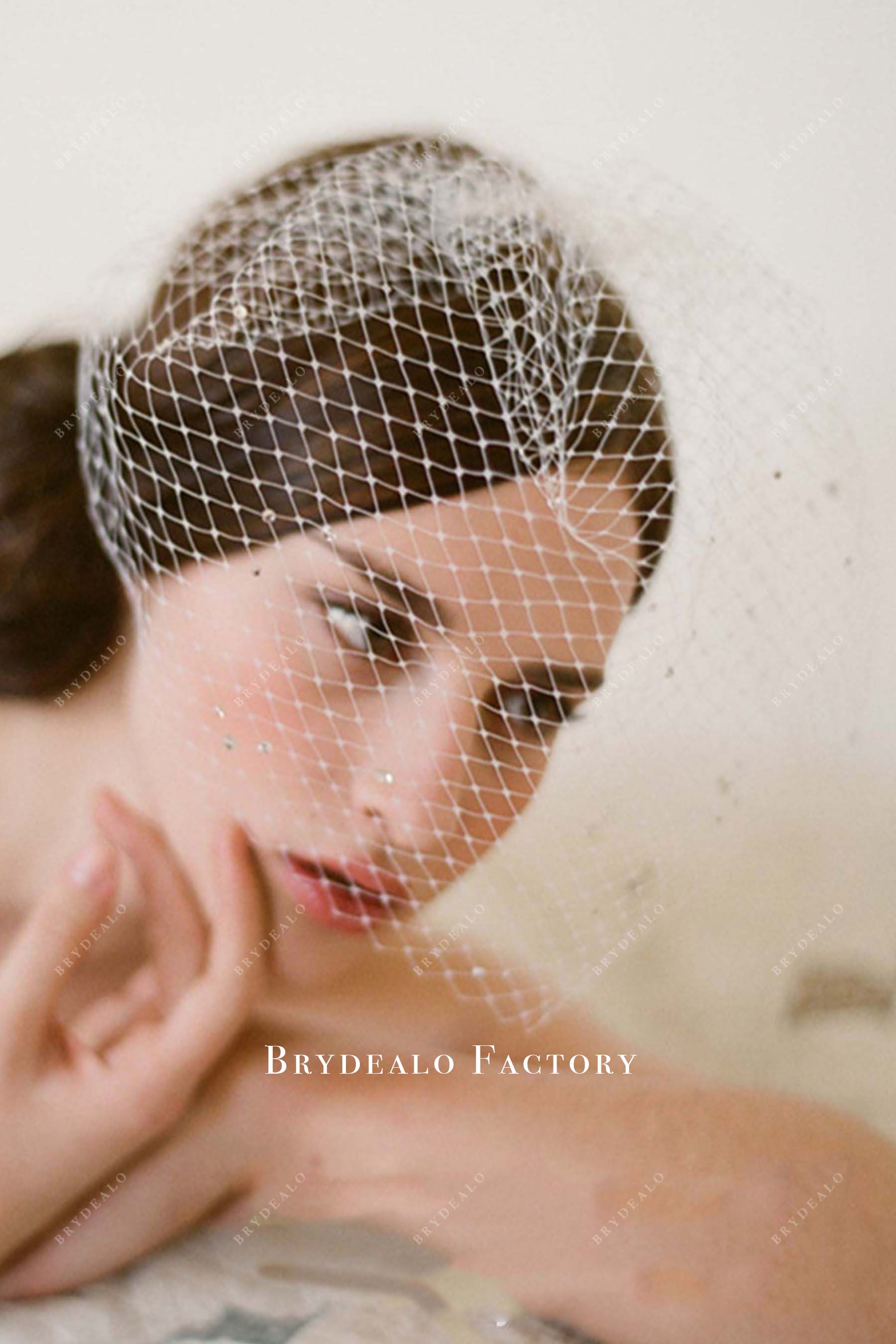 net with comb bridal veil