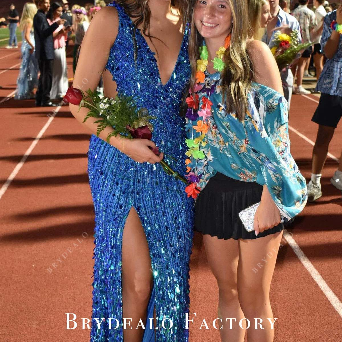 plunging neckline homecoming dress Ocean Blue Sequined Neck Prom plus size tiered prom dress US Child Size:9T The mid Product Questions – Katherine