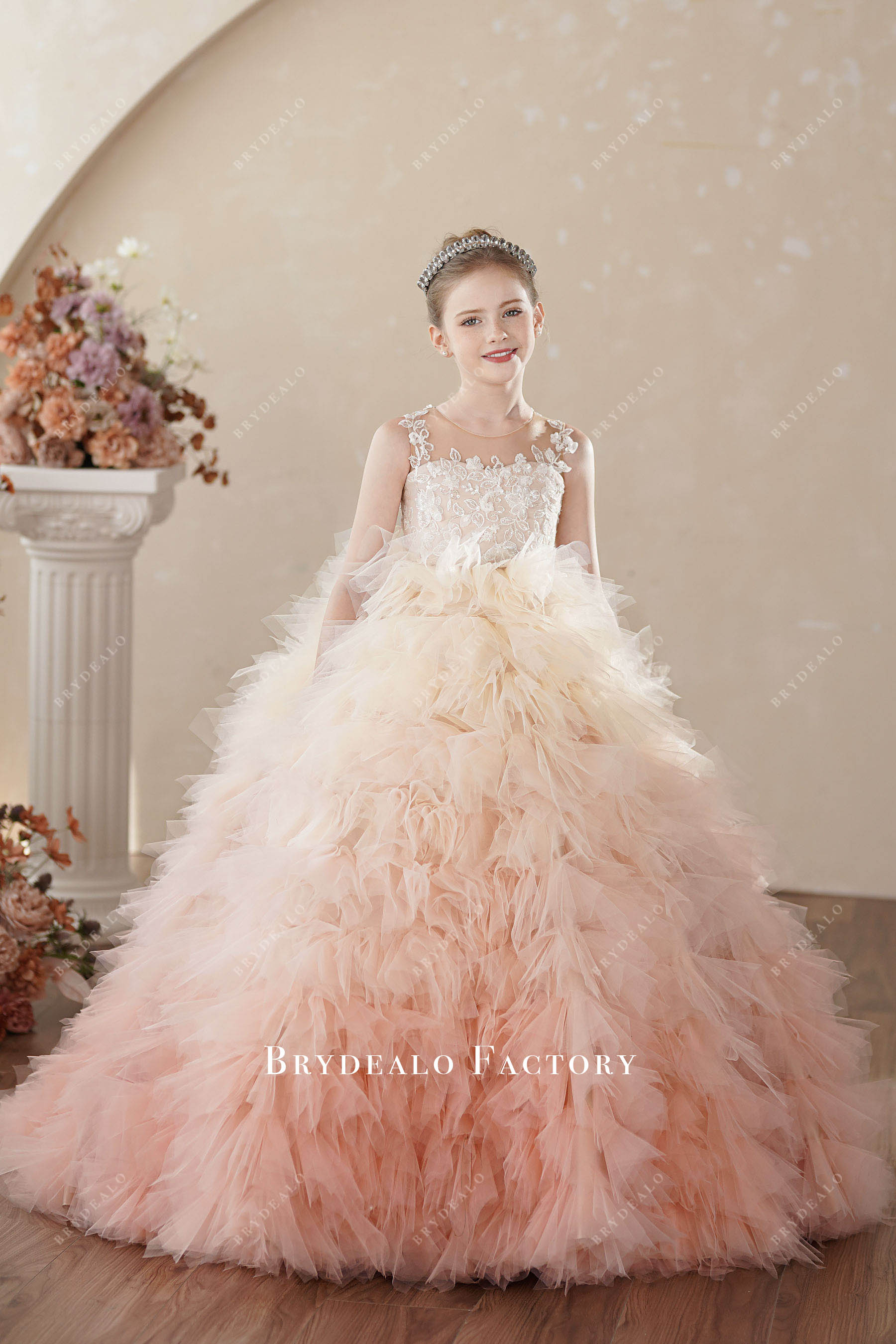 ombre pink quinceanera dress ballgown