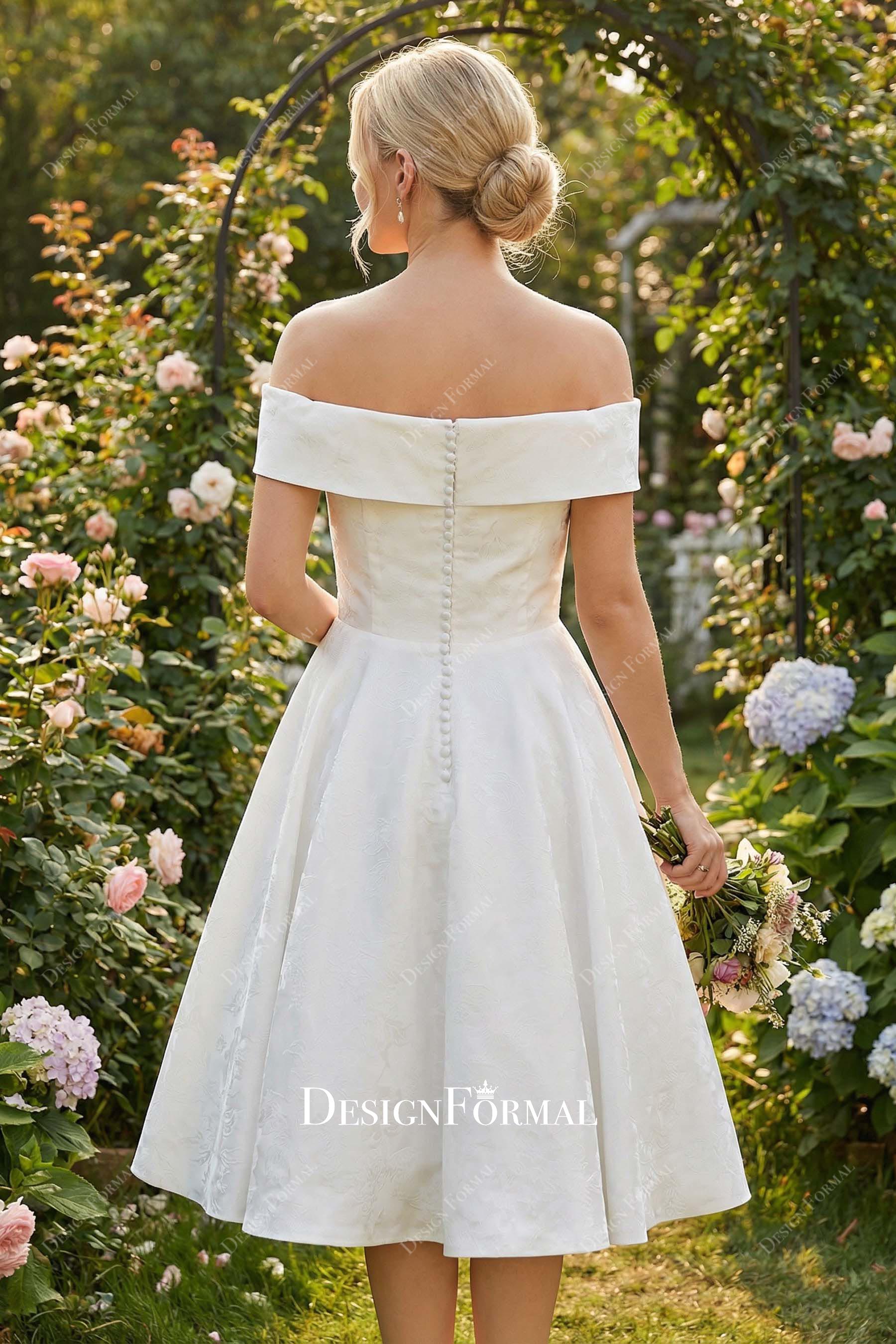 open back garden wedding dress