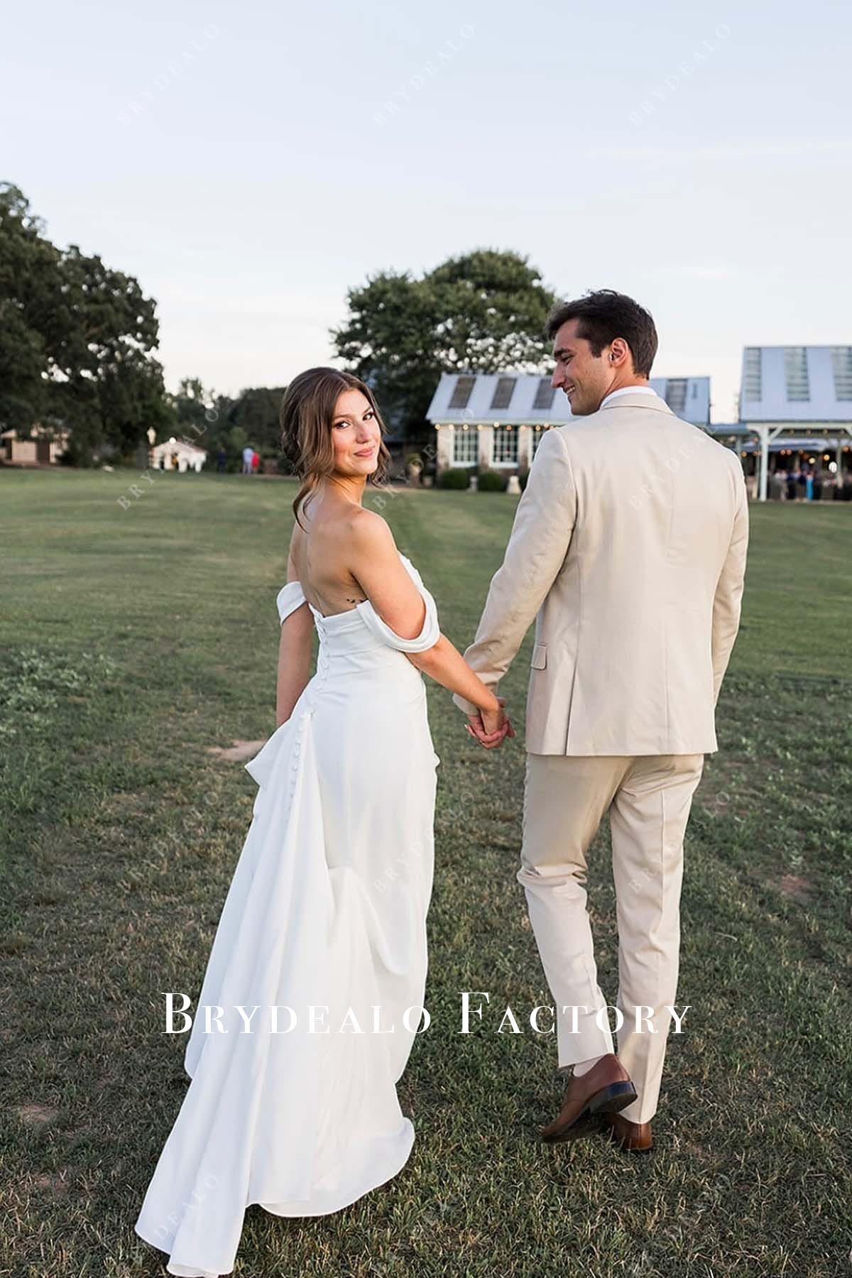 open back mermaid wedding dress