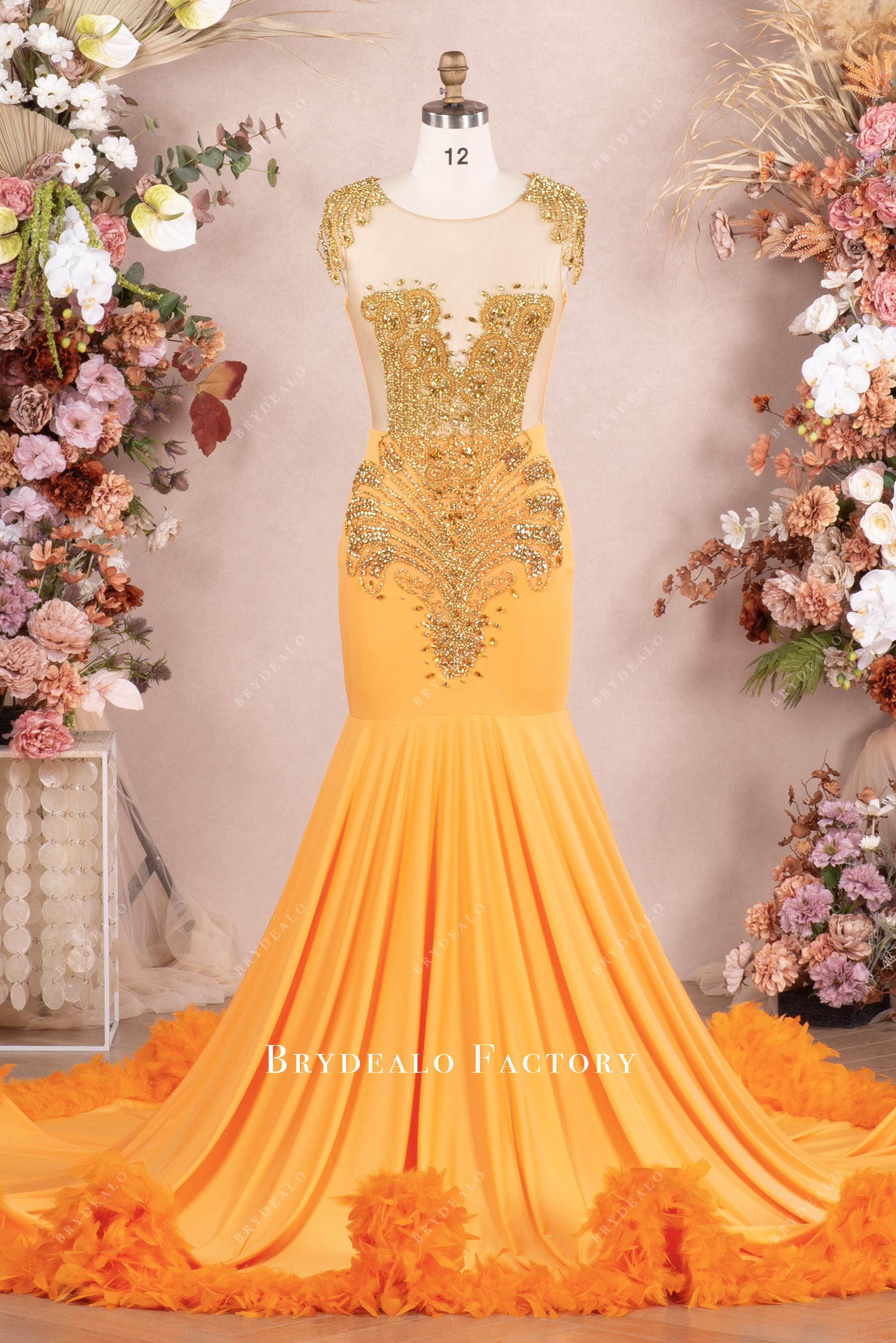 2019 Prom Dresses Yellow Sunflower