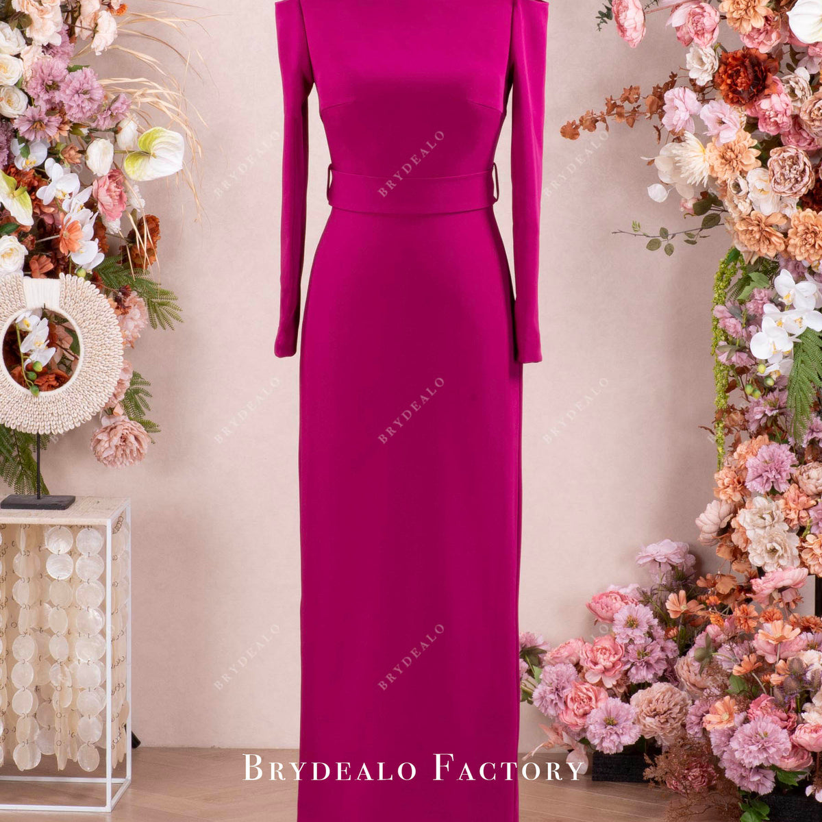 Orchid Off Shoulder Straight Across Neck Crepe Bridesmaid Prom Dress Orchid Off Shoulder Straight Across Neck Crepe Bridesmaid Prom Dress