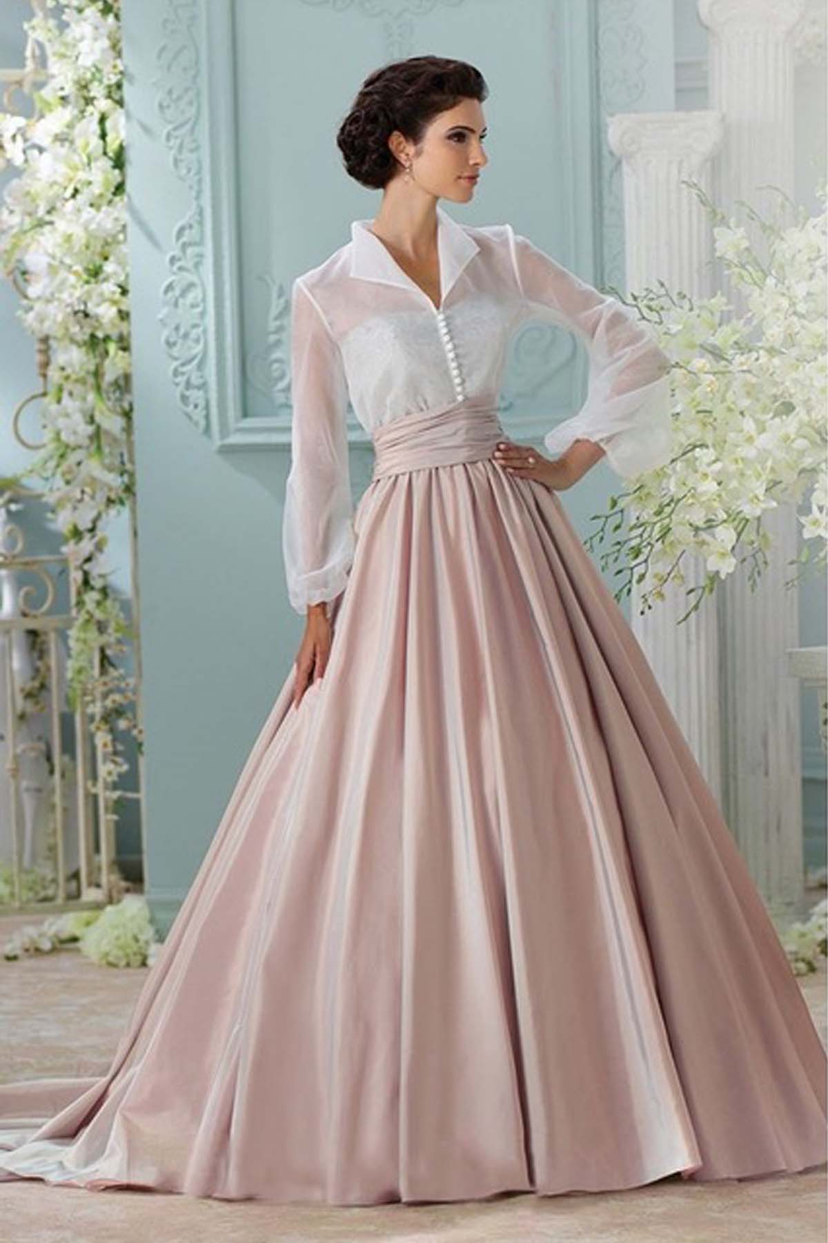 Custom Organza Taffeta Two-piece Dress