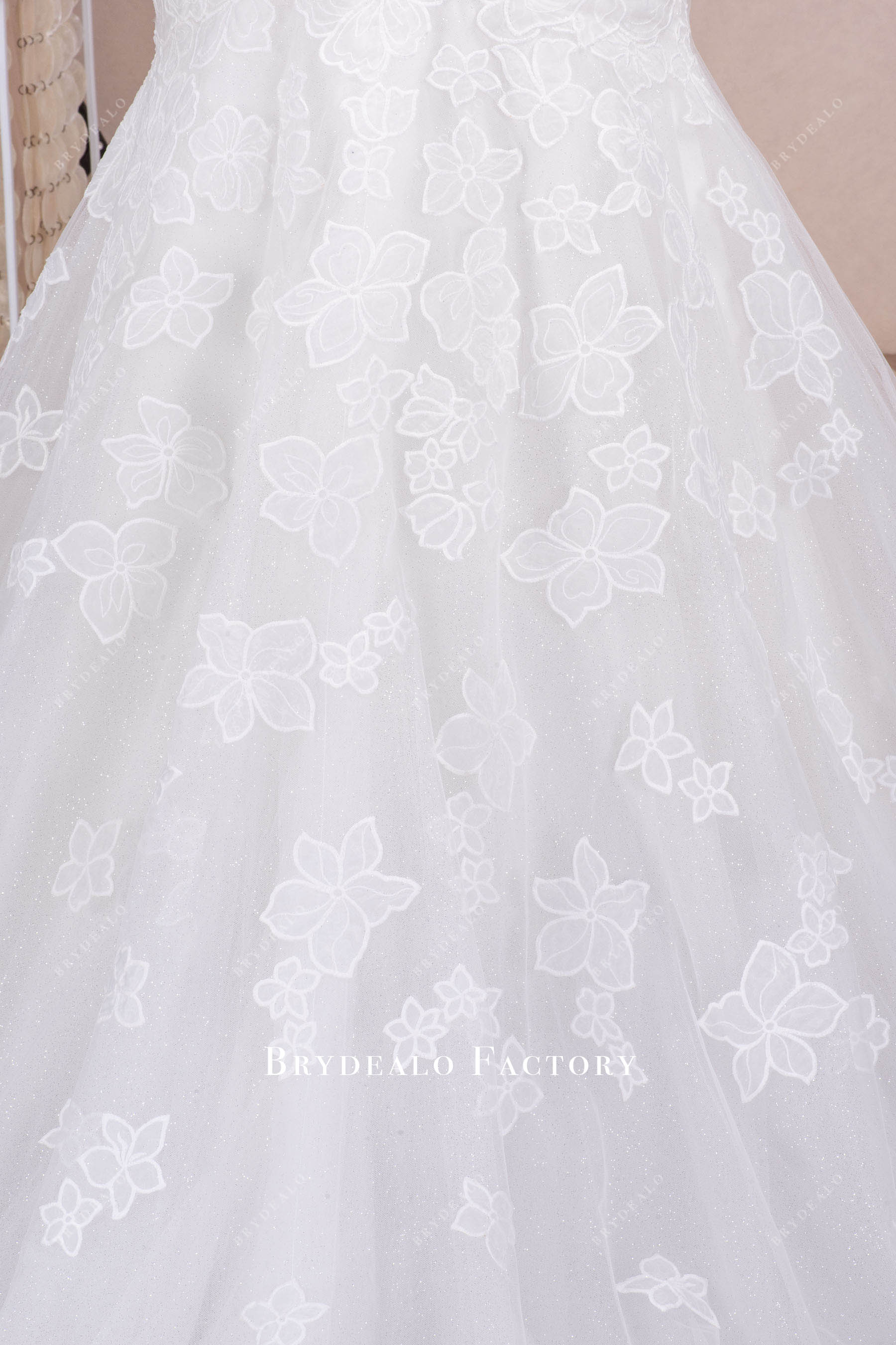 organza lace wedding dress