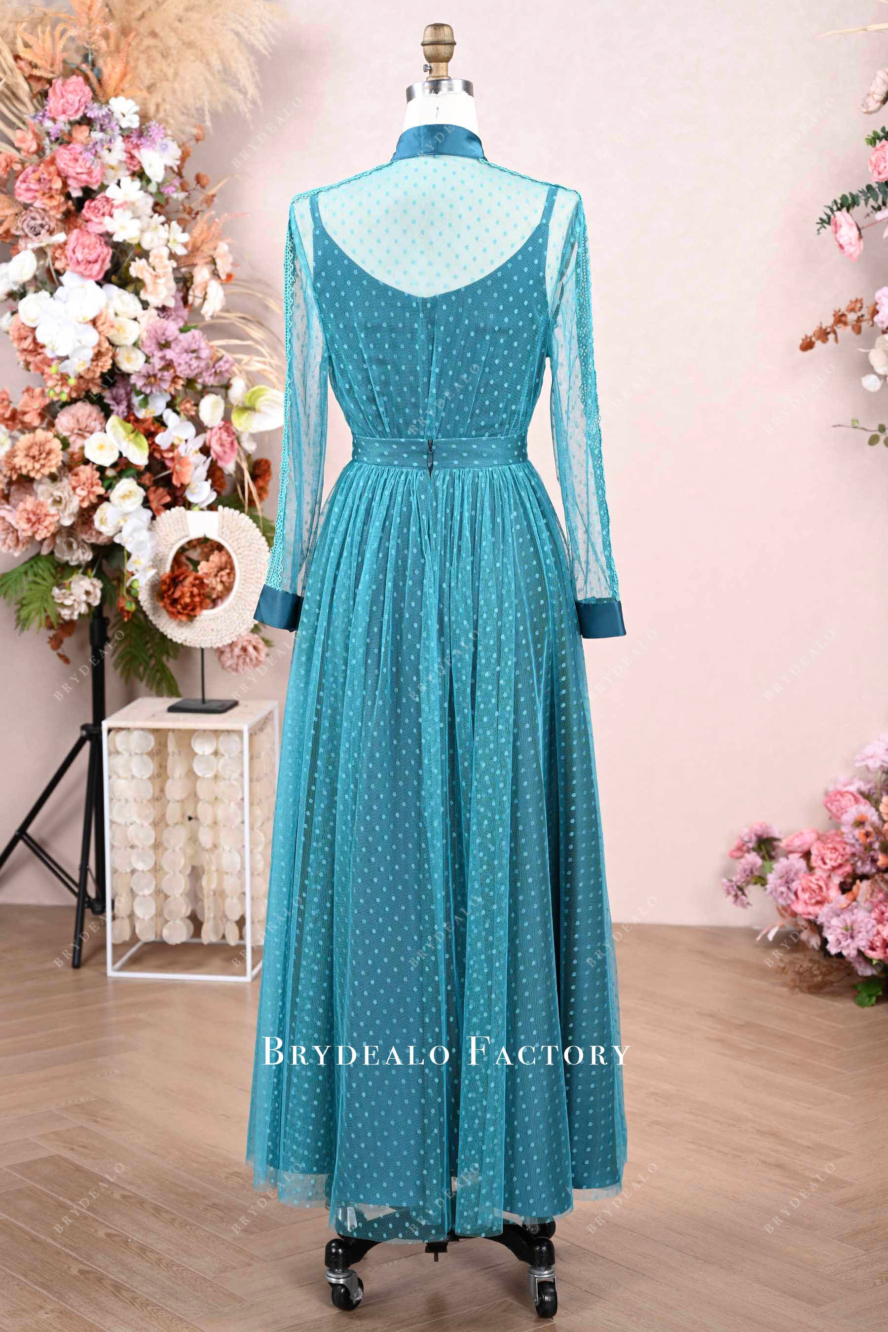 peacock ankle length mother of bride dress