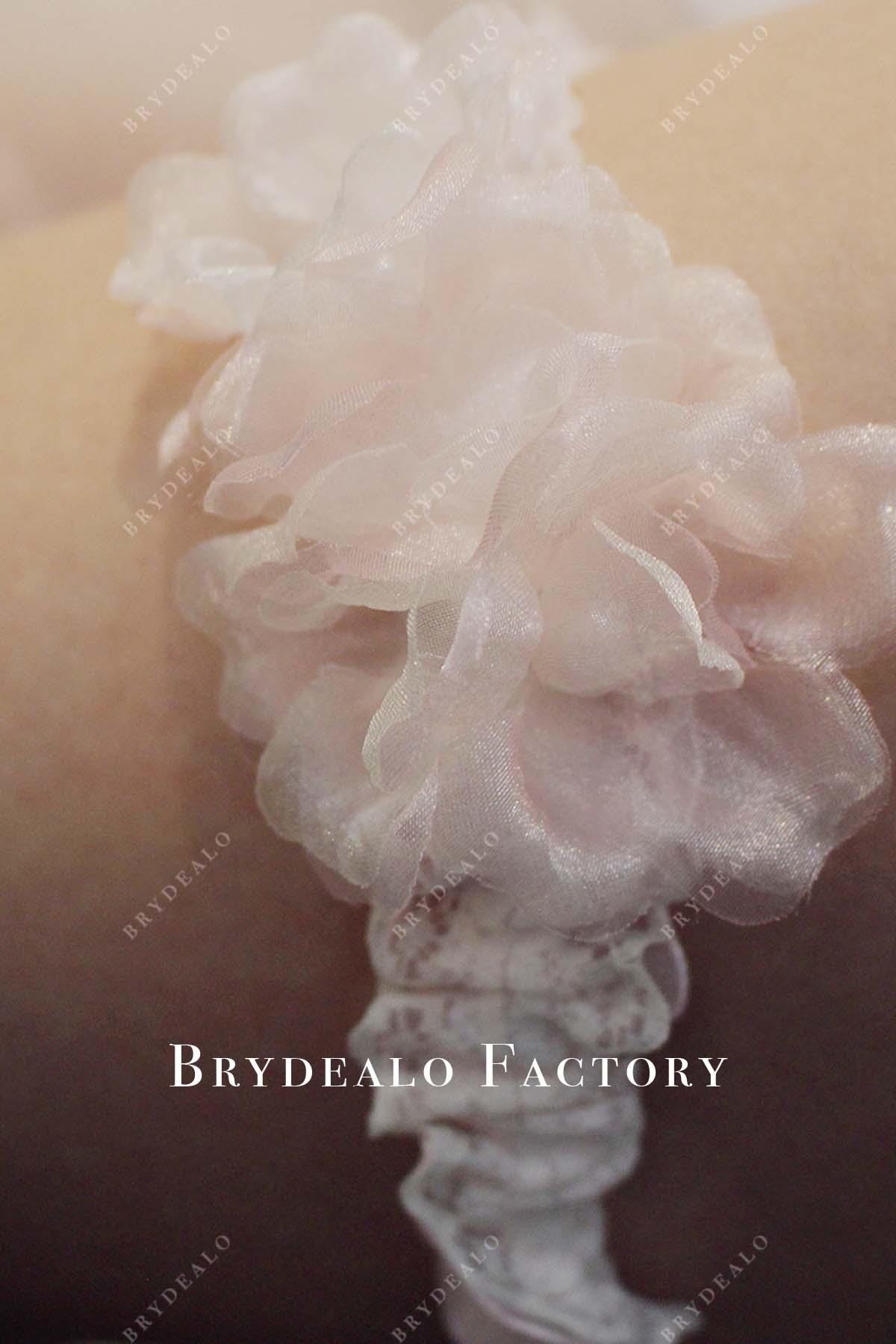 pink 3d flower wedding garter