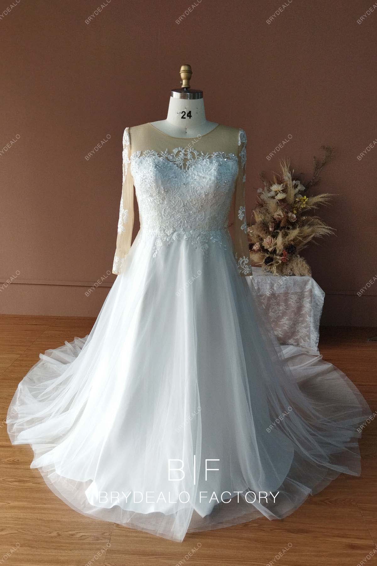 Designer Lace Plus Size Ball Gown Wedding Dress