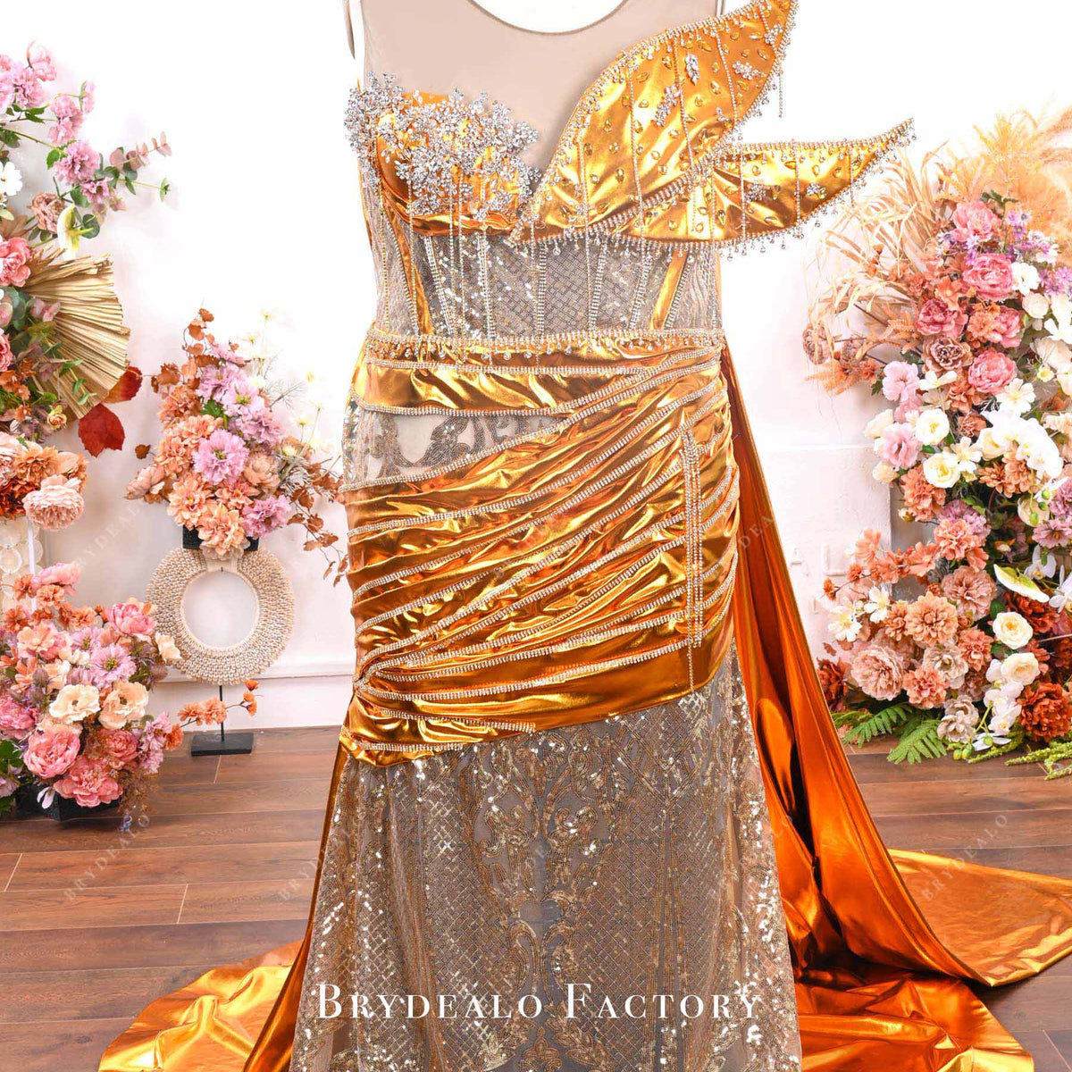 vintage dressing gown Liquid Satin Donna size:38 and a soft crinkle camouflage prom dresses DINGZANCAMO