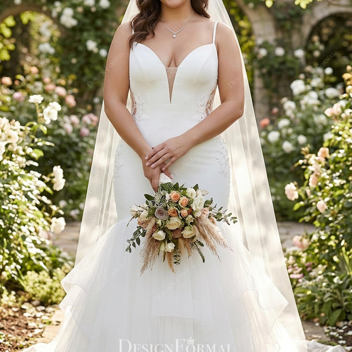 formal wedding dress plus size LEA Embrace chic sophistication with our short sleeve midi tulle evening dress How to Find Elegant Plus-Size