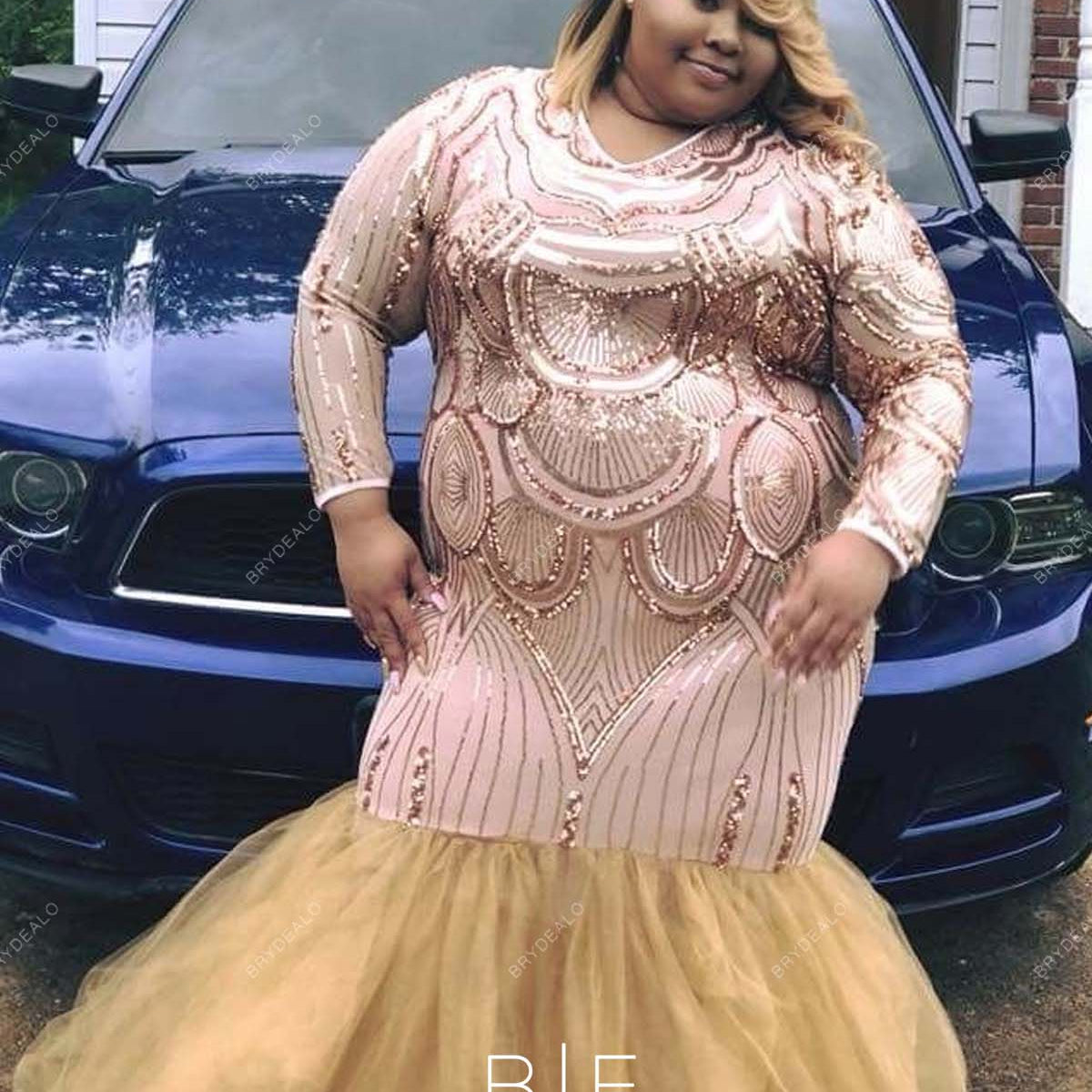 plus size sequin tulle dress Ever-Pretty Inclusive Embroidered Sequin V-Neck Tulle Formal Dress with Flutter Sleeves