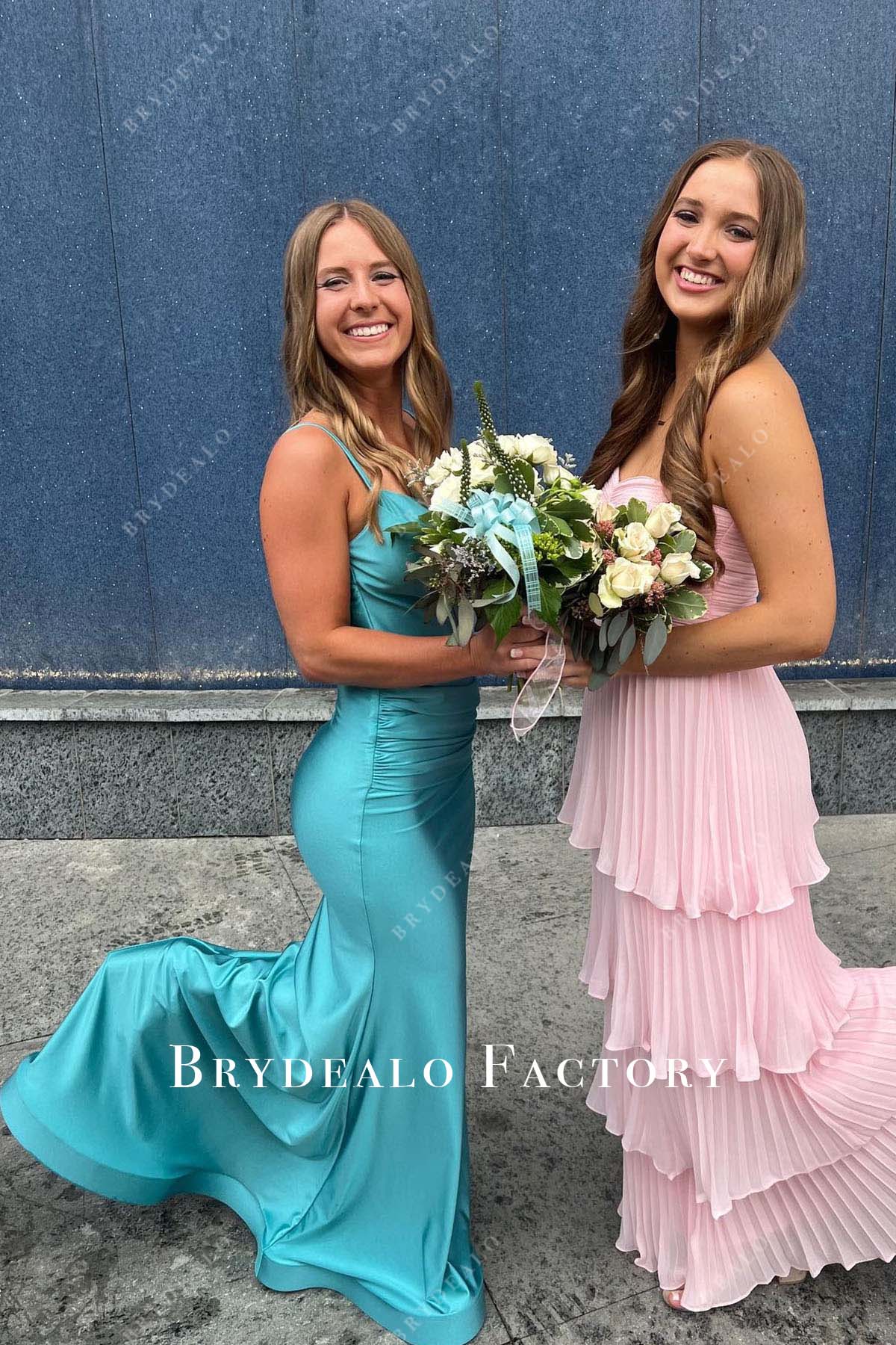 pool mermaid sweep train homecoming dress