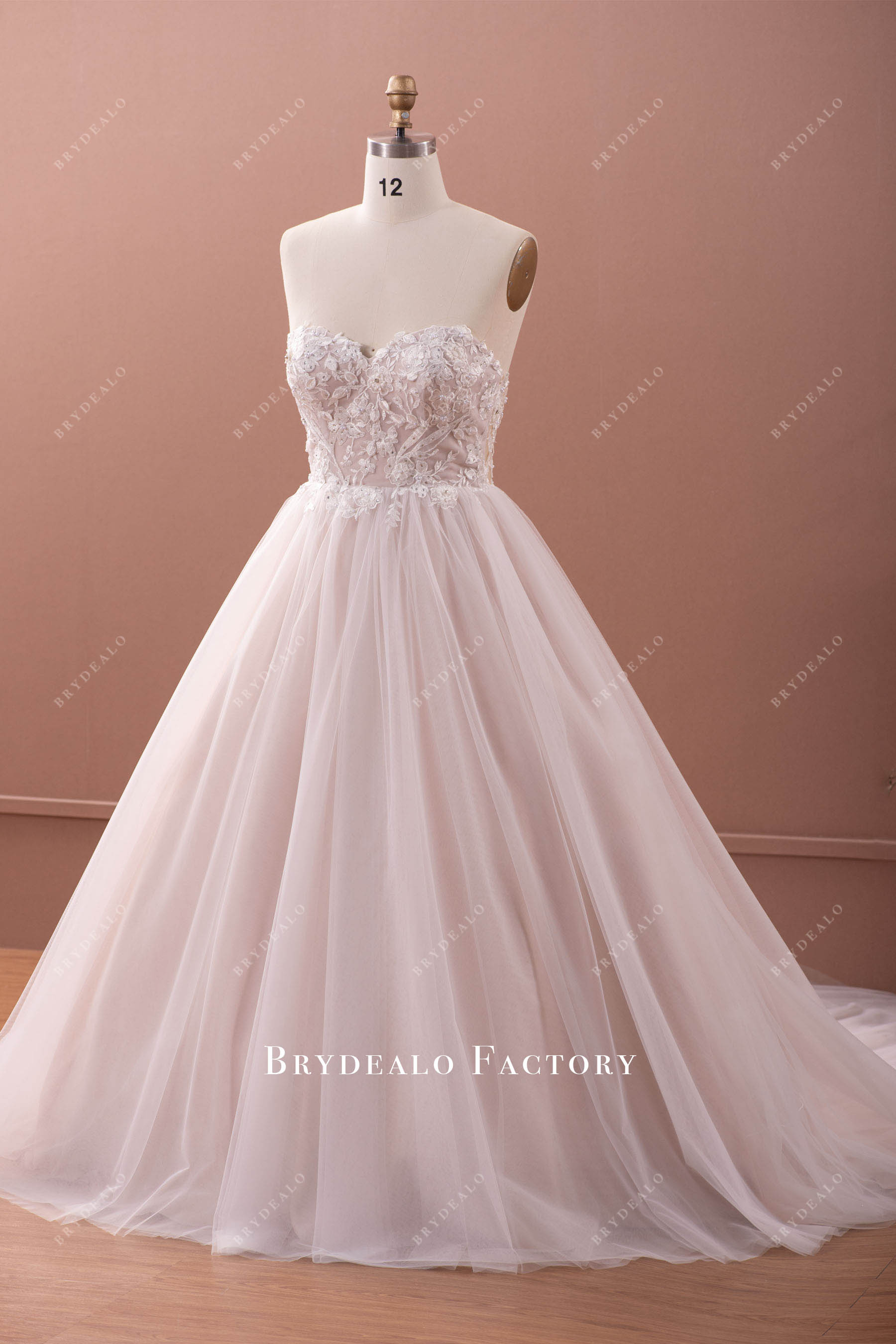 puffy aline wedding dress