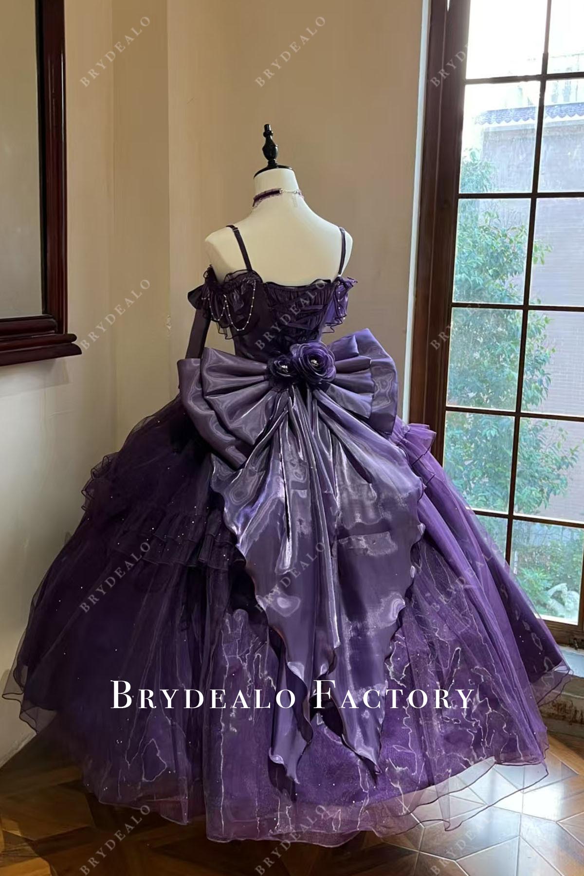 purple ankle length lolita ballgown 
