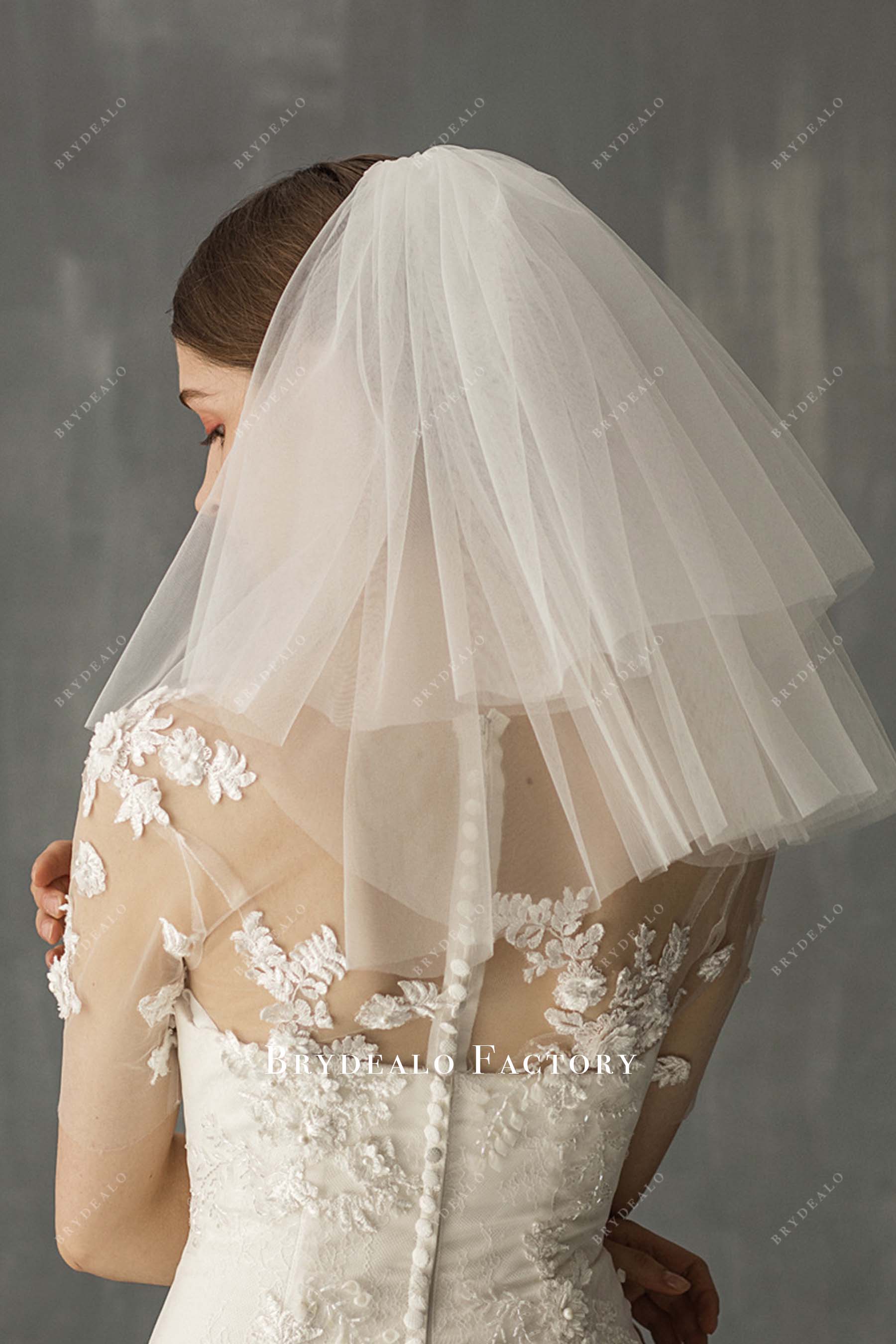 raw cut bridal veil