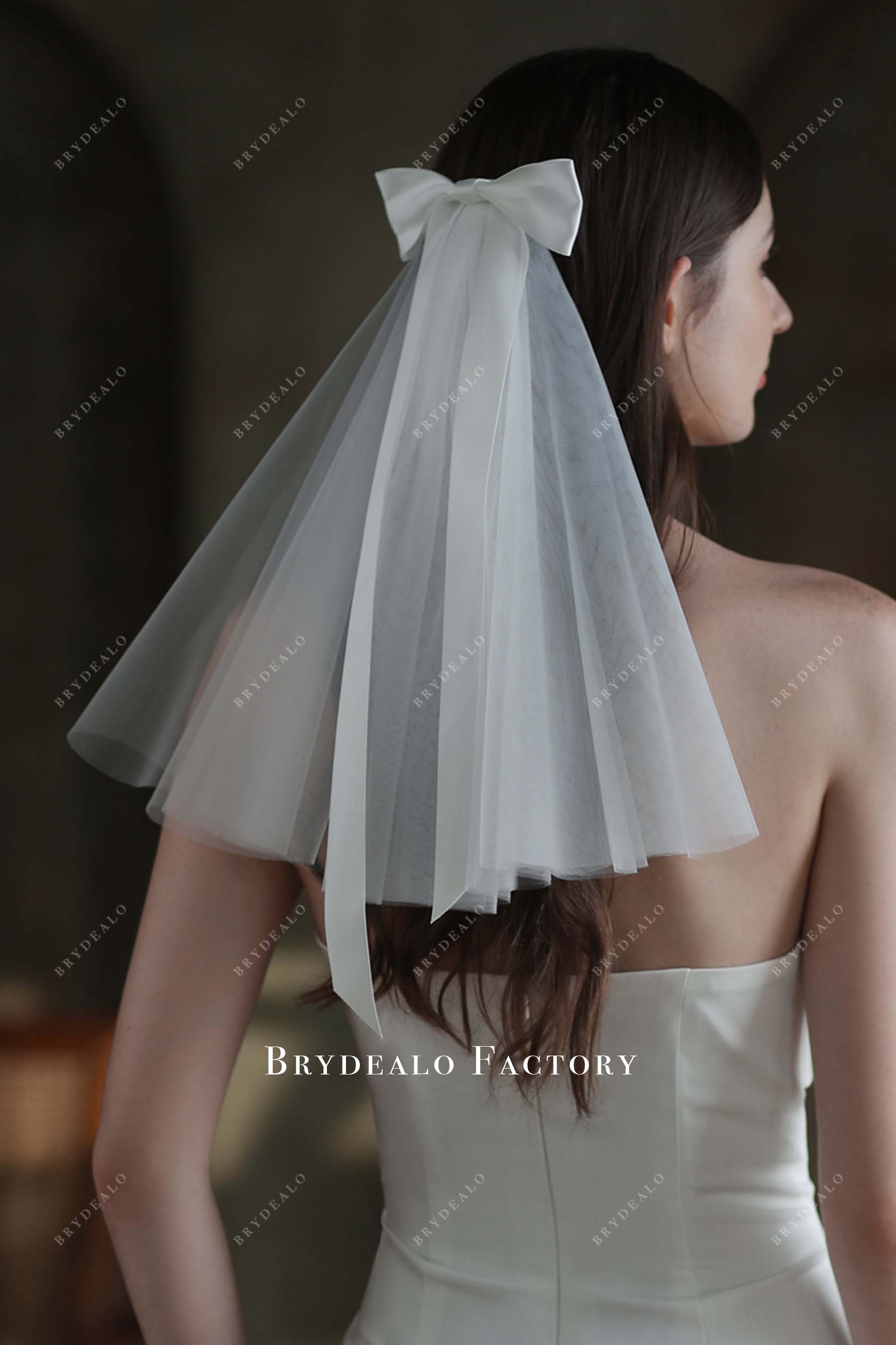 raw cut bridal veil