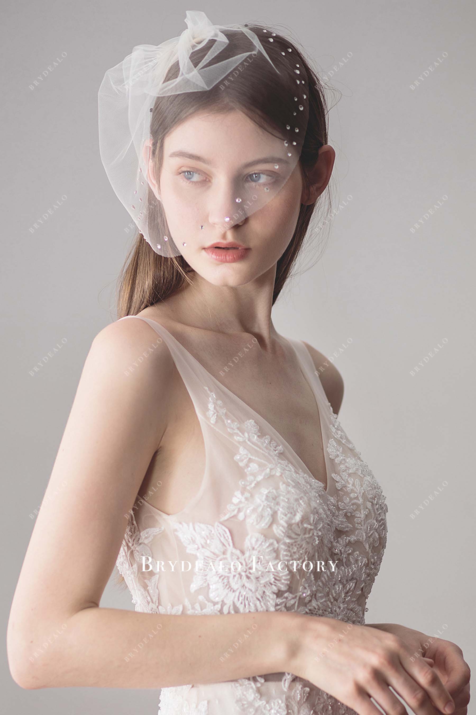 raw cut bridal veil