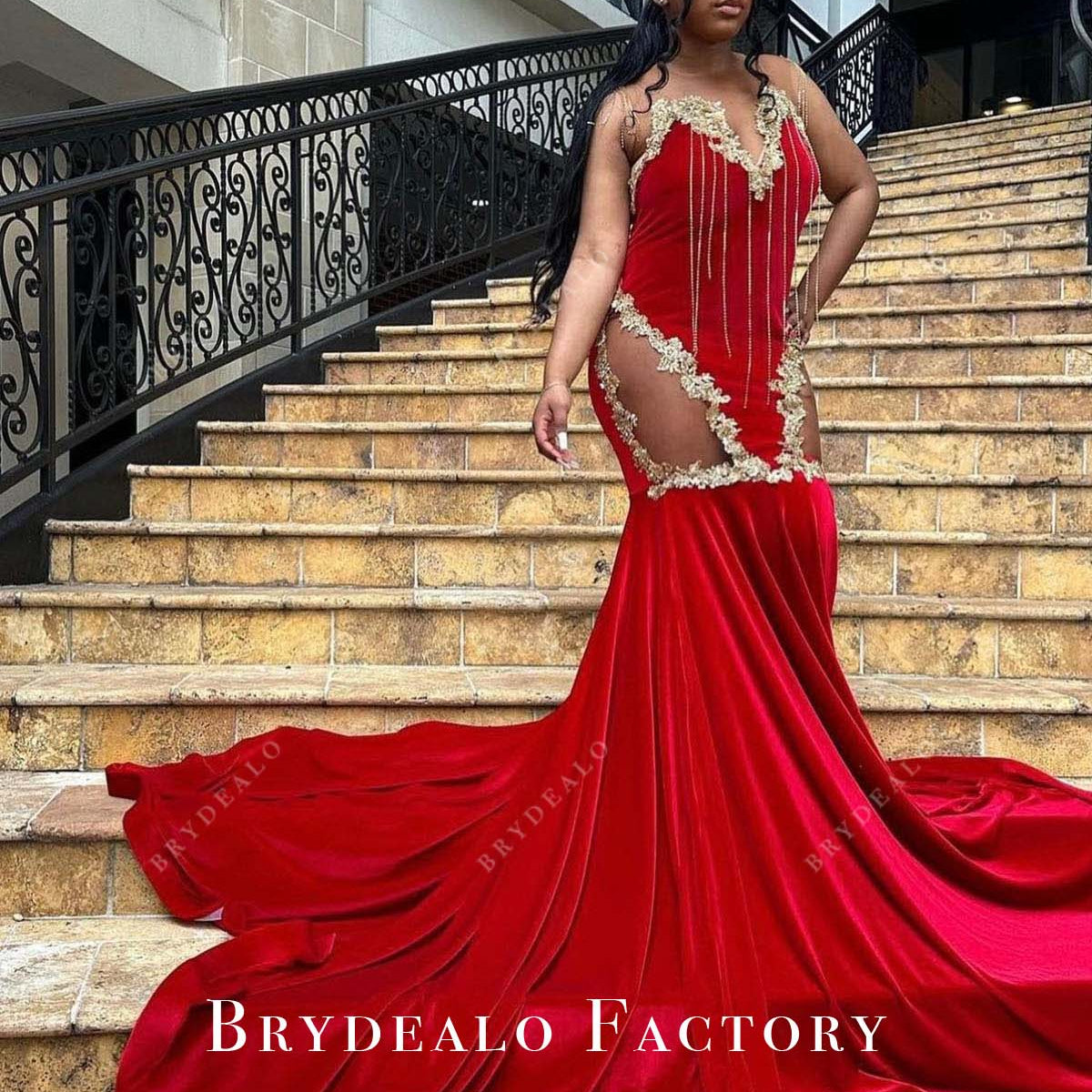 red velvet dress plus size Gatlin Sequin Burnout Gown Look no further [Plus Size] Red 1950s Solid