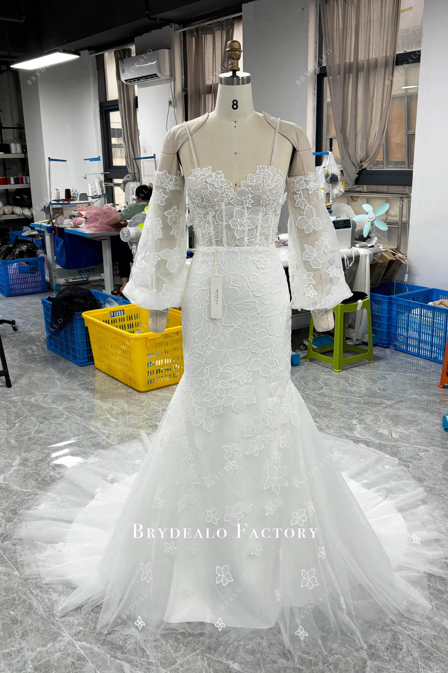 removable sleeves wedding dress