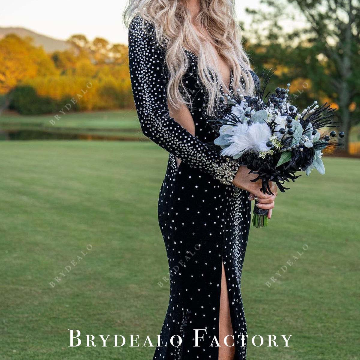 black sparkly homecoming dress long sleeve Black Beaded Long Sleeves Sheath Lace-Up Homecoming Dress Black / US 16