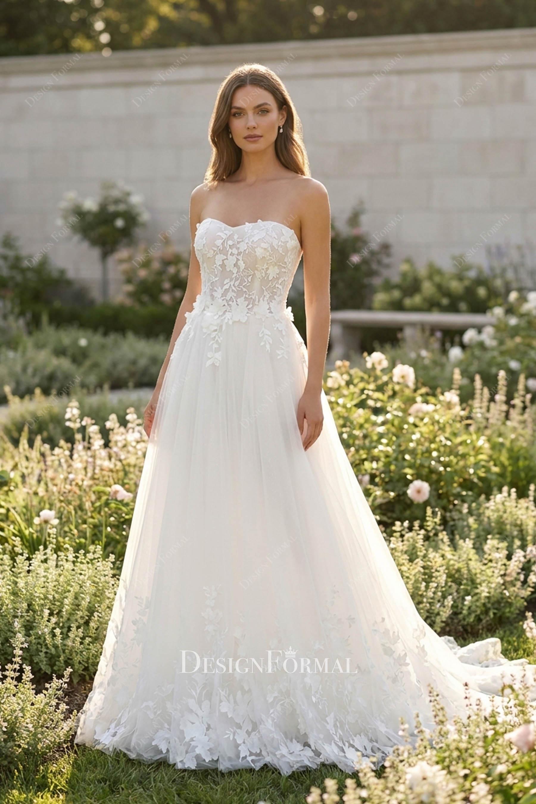 romantic lace wedding dress
