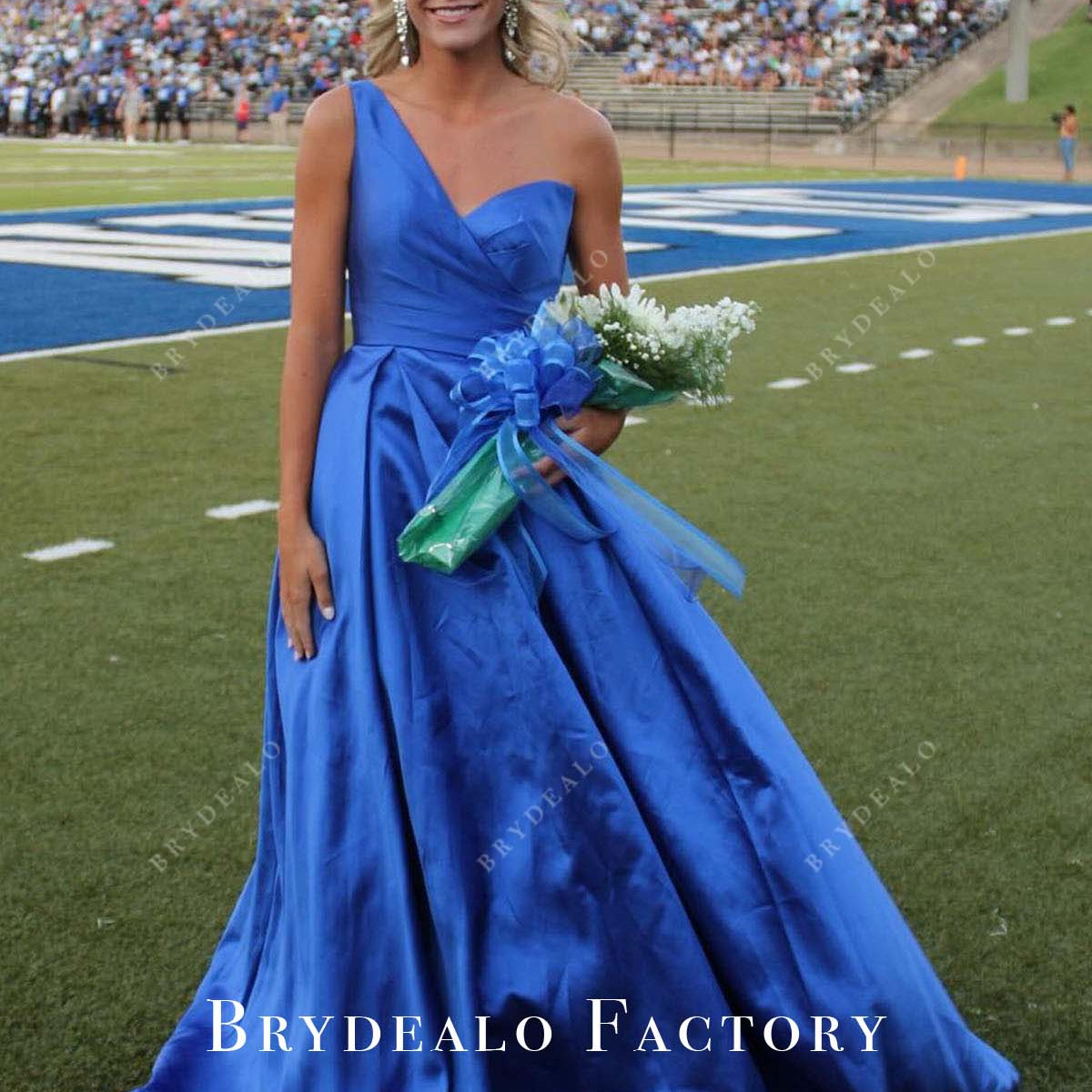 Royal Blue One Shoulder A-Line Homecoming Dress Royal Blue One Shoulder A-Line Homecoming Dress
