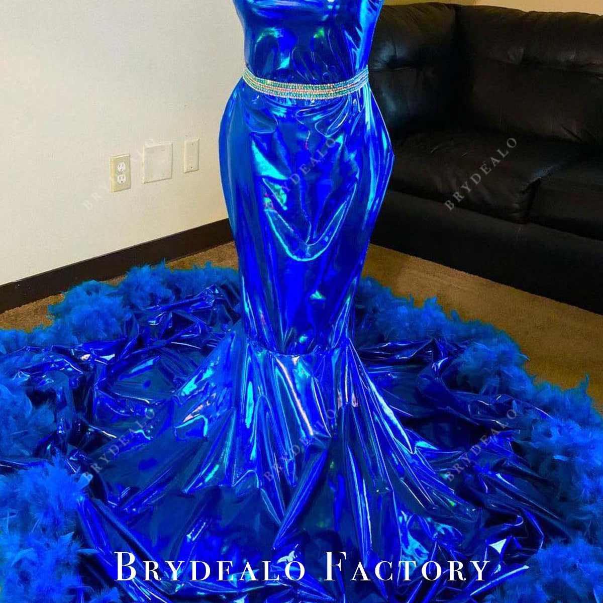 strapless open back dress Cute Mermaid Off the Shoulder Royal Blue Velvet Prom Dresses with Bead –  Anniebride