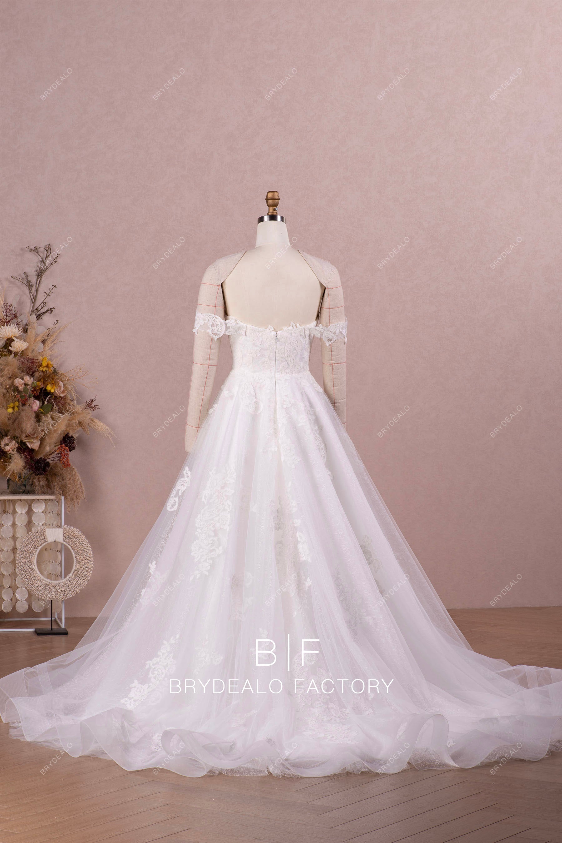 ruffled skirt wedding dress