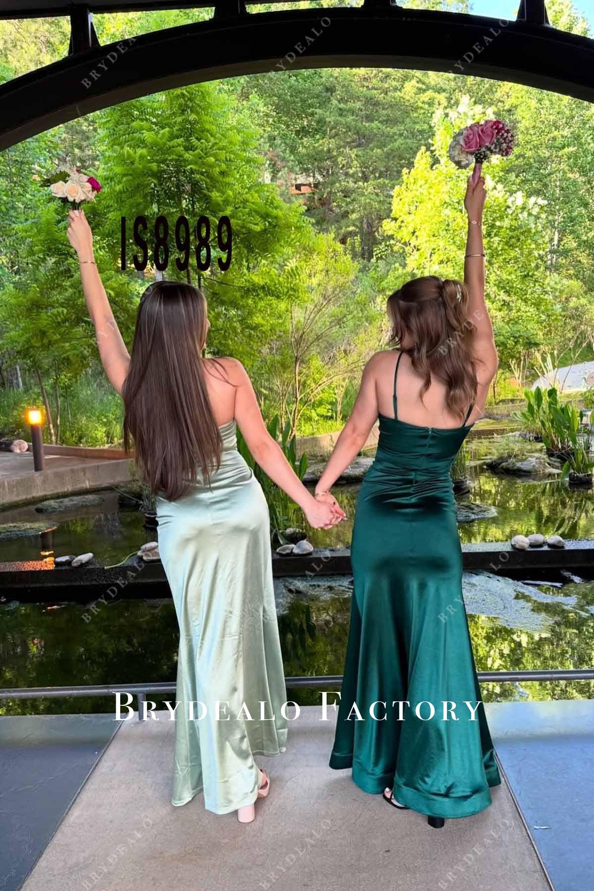 sage fit flare prom dress