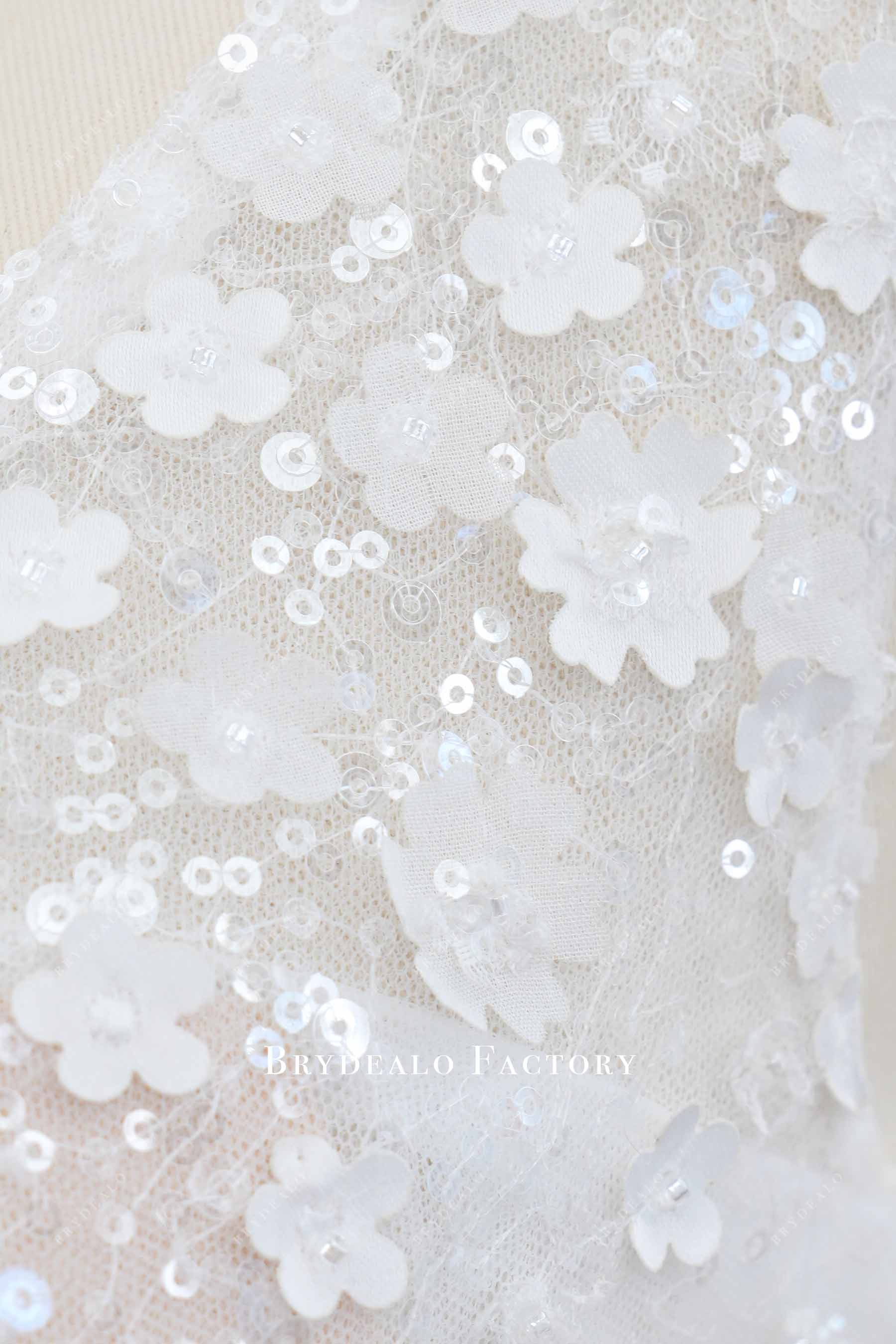 sequin lace wedding dress