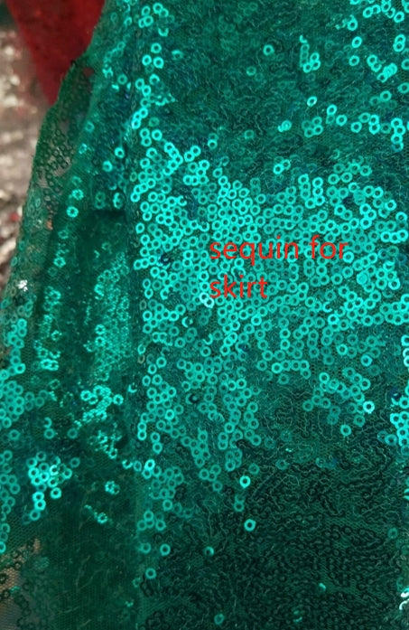 Custom Green Floral Sequined Lace Strapless Two-piece Prom Dress