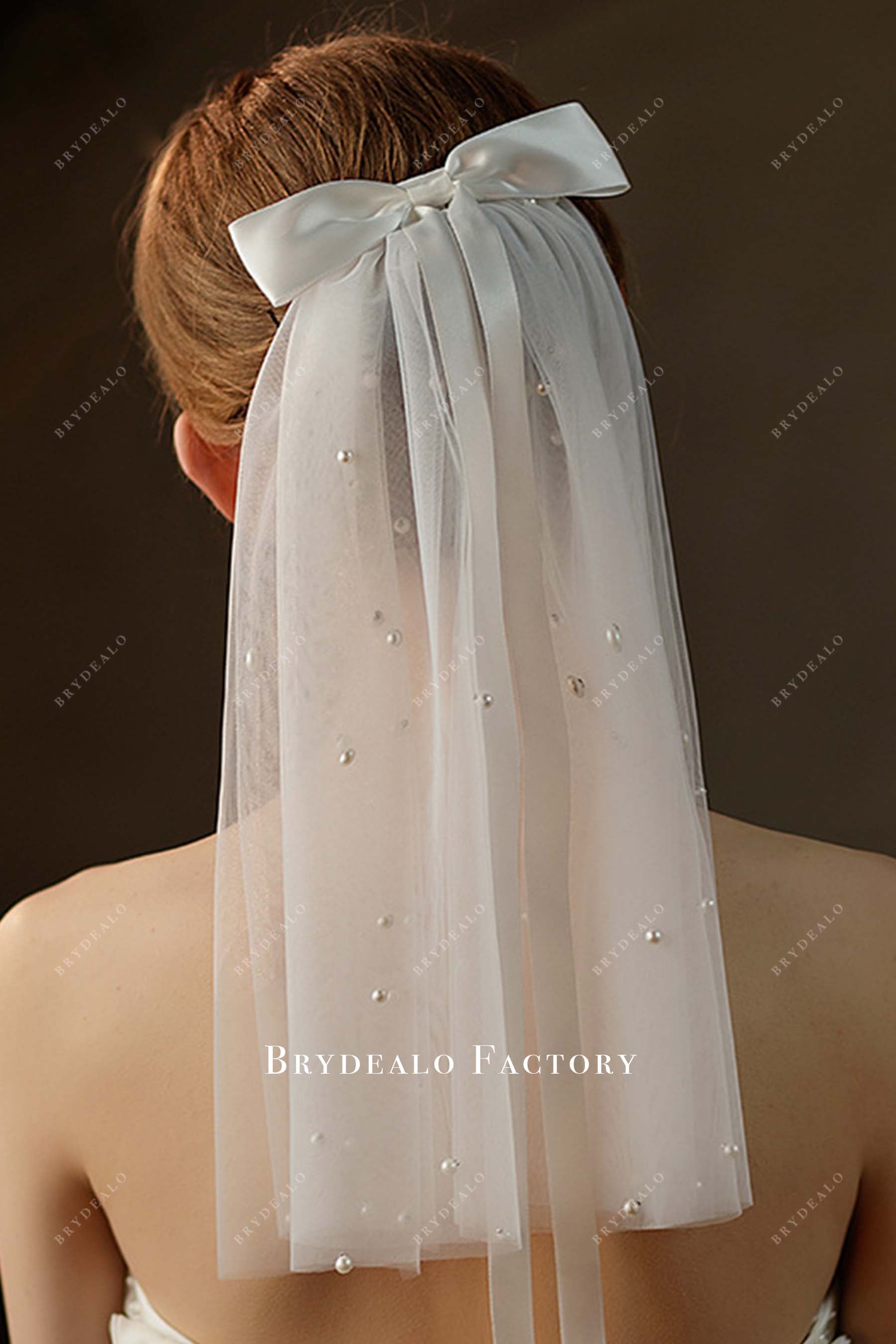 shoulder length bridal veil 