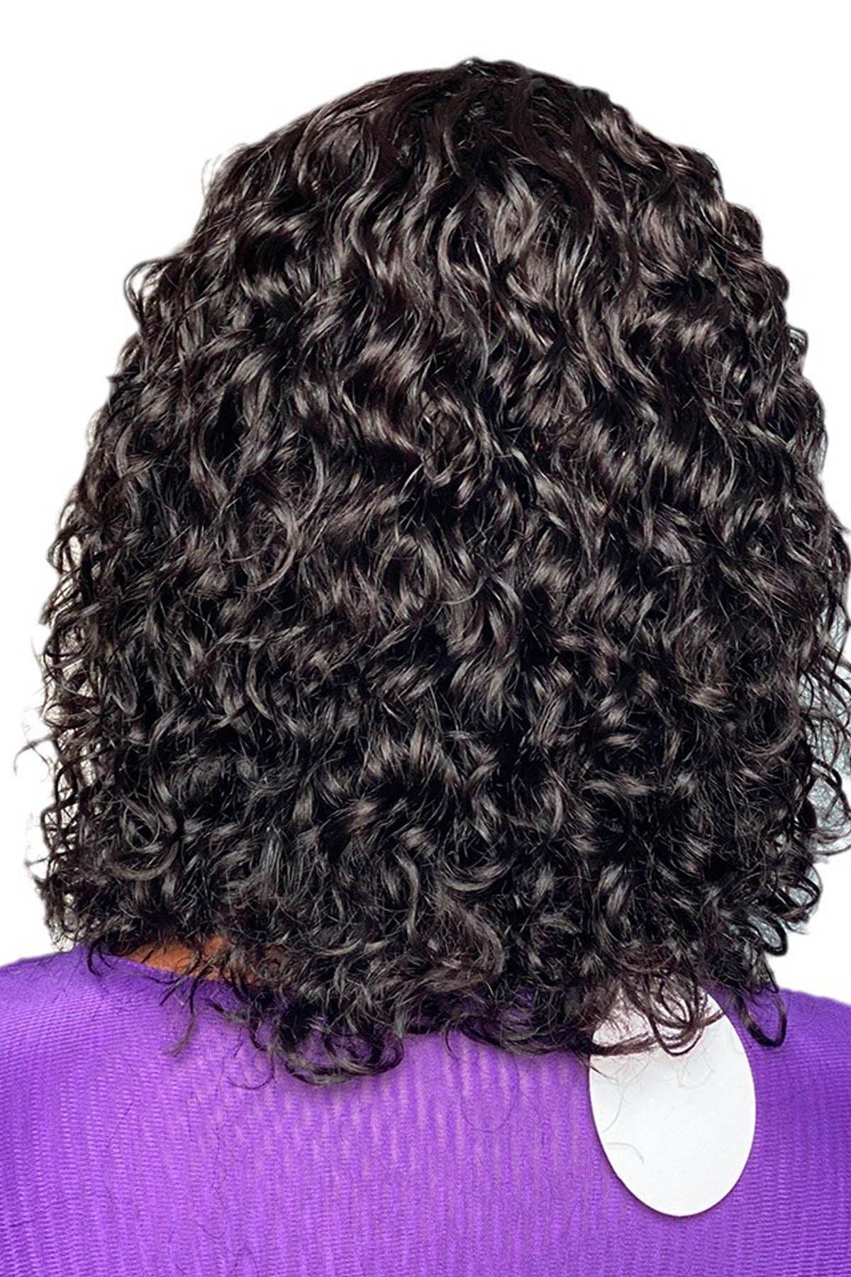 shoulder length full curly wig