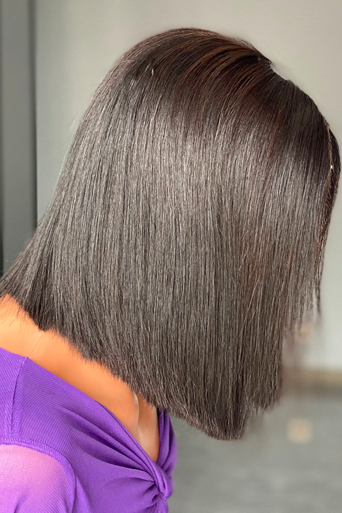 silky straight bob hair wig