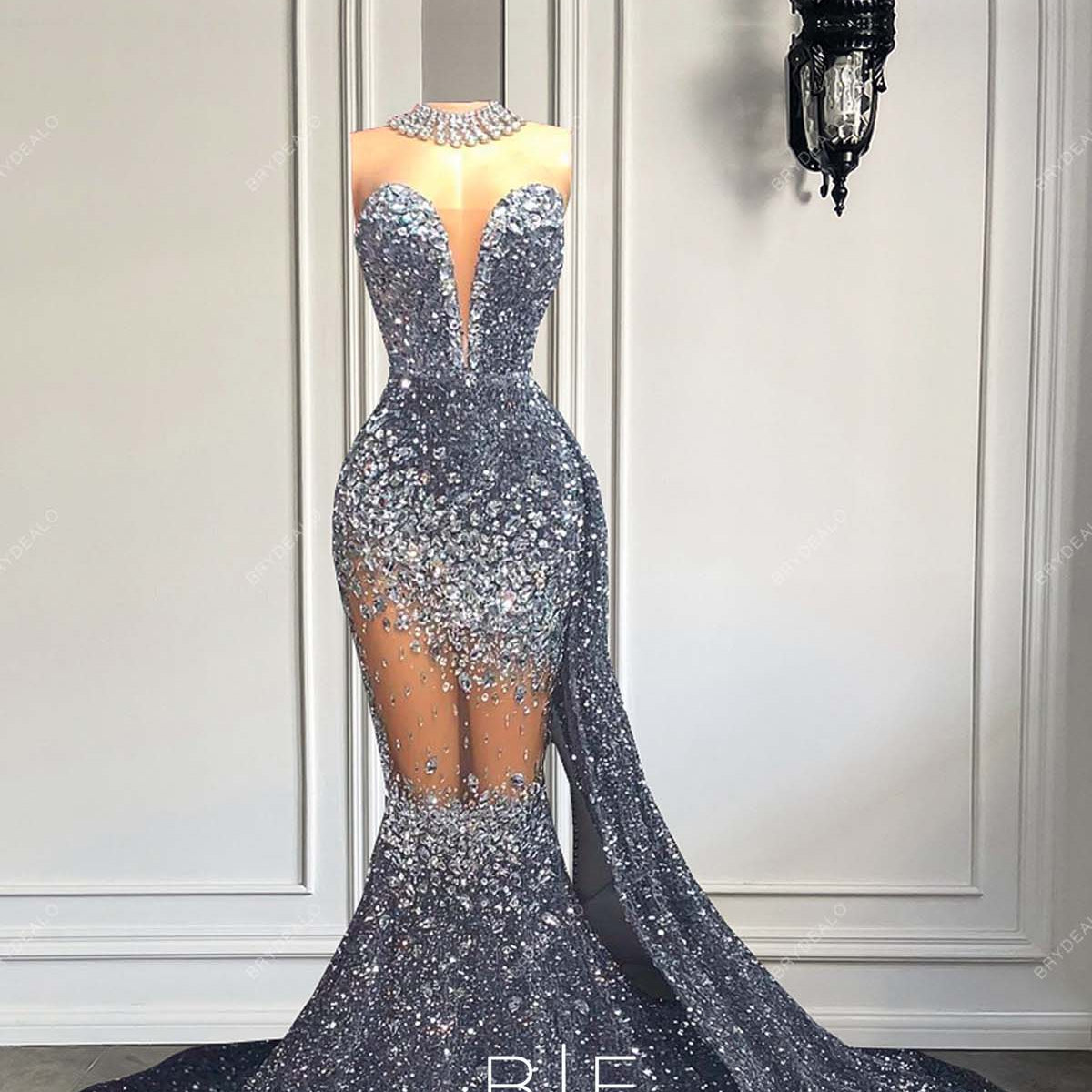slim fit dress slacks Gray A-Line Off the Shoulder Tulle Prom Dress, Lovely Corset Floor Len main image 0