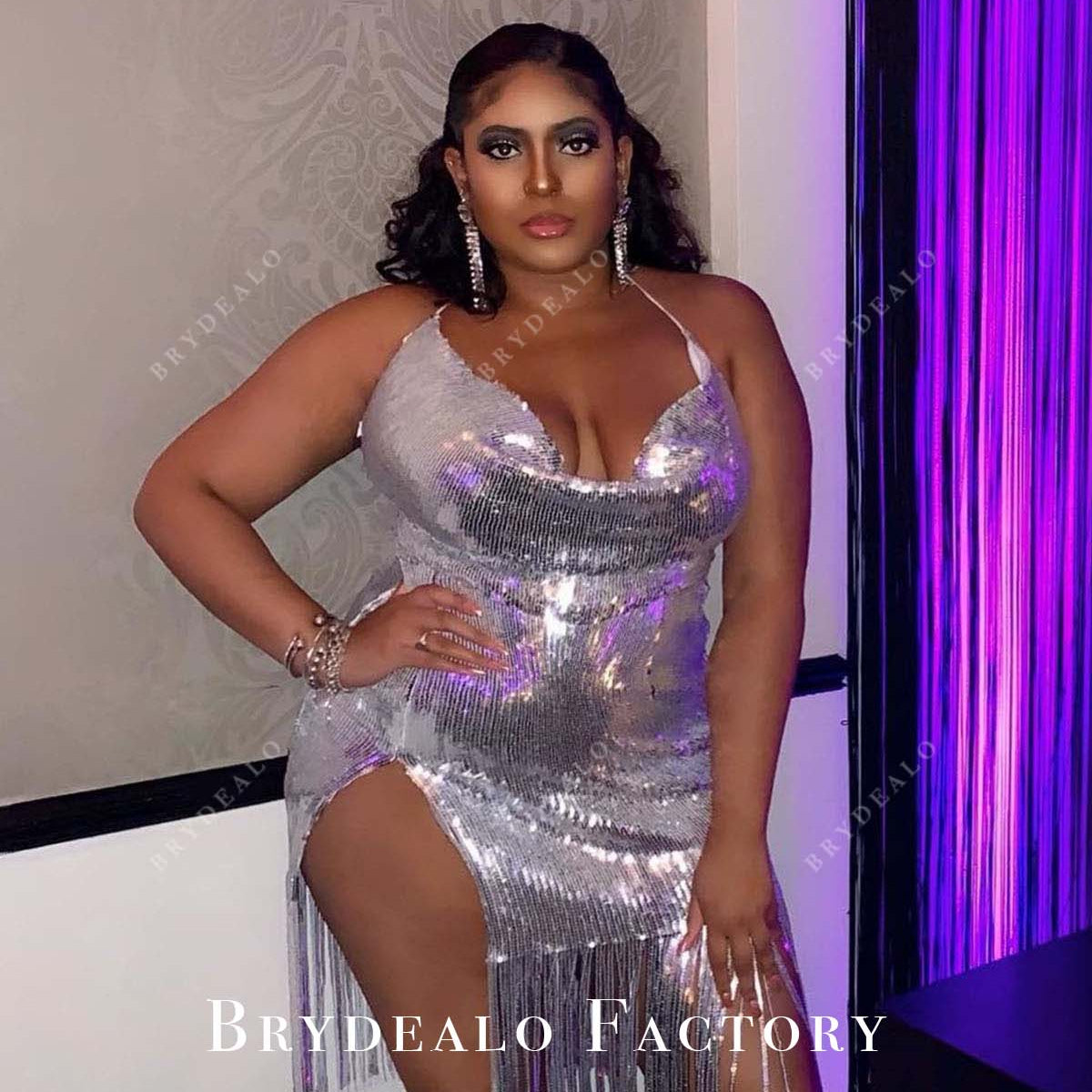 silver cowl neck prom dress Cowl Neck Grey Velvet Slit Column Floor Length Prom Bridesmaid Dress