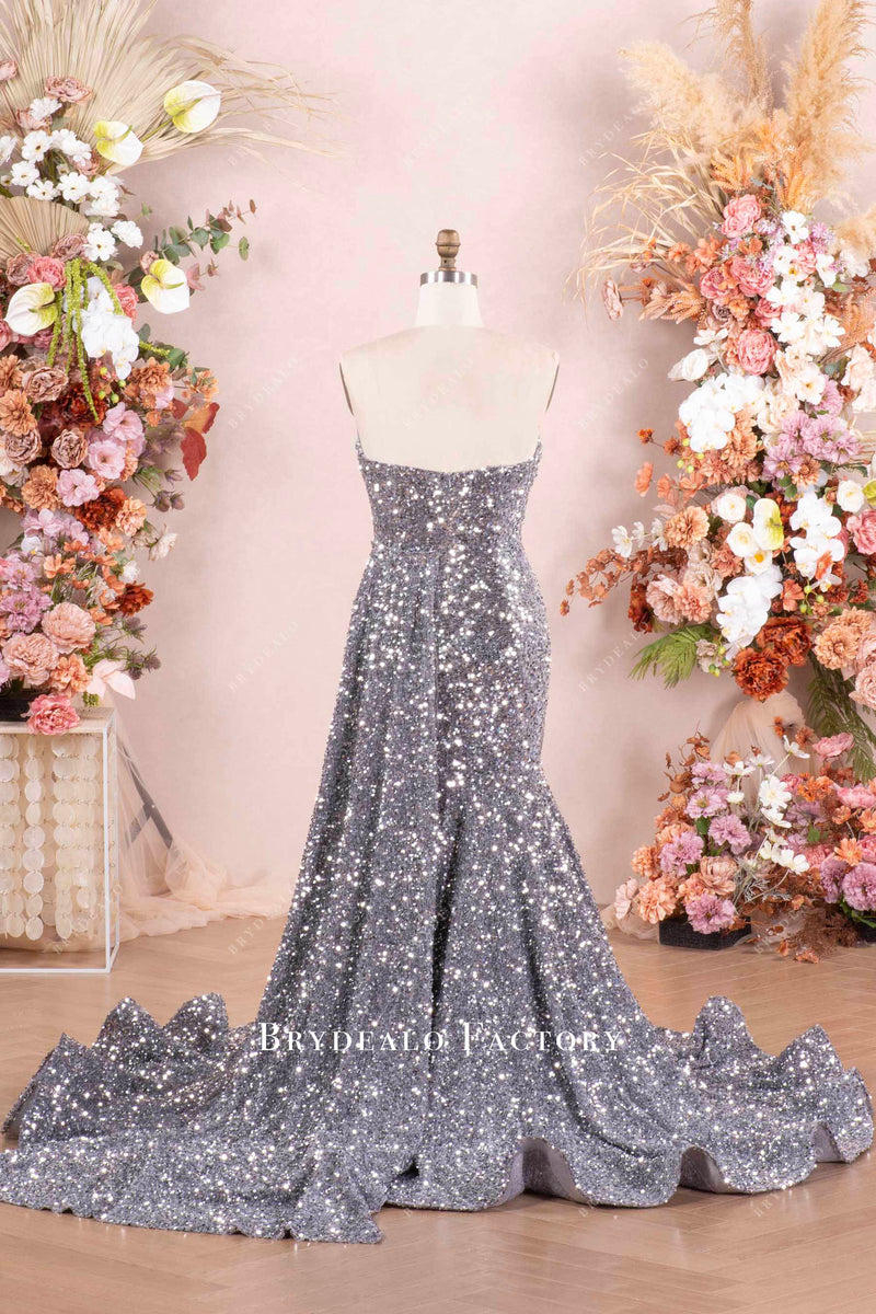 14502 Plum-Black Sequin Velvet Dress