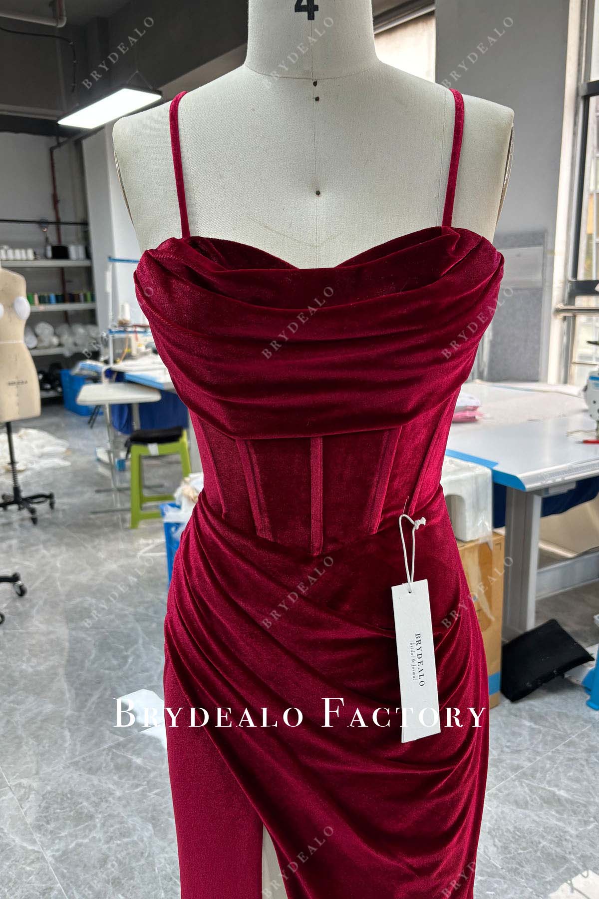 burgundy pleated sweetheart neck corset prom dress