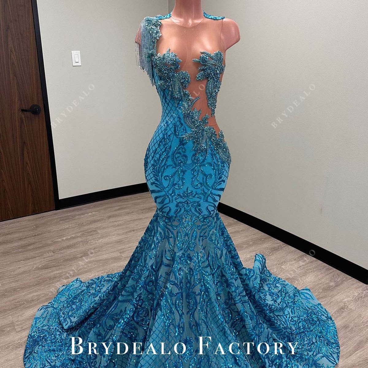 crystal lust blue dress LaDivine CD295 Beaded Corset Formal Prom Dress - Dusty Rose - Size 4