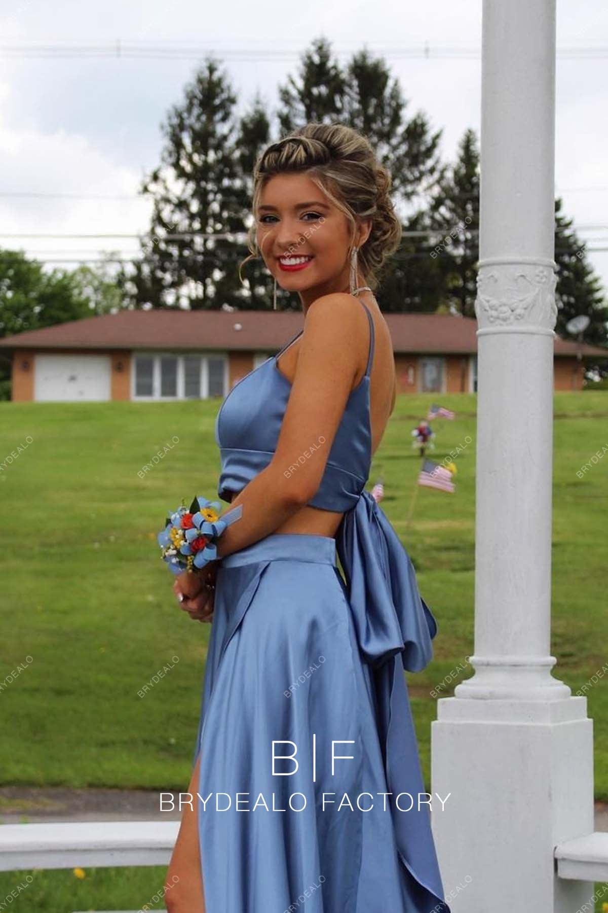 Slate Blue Prom Dresses