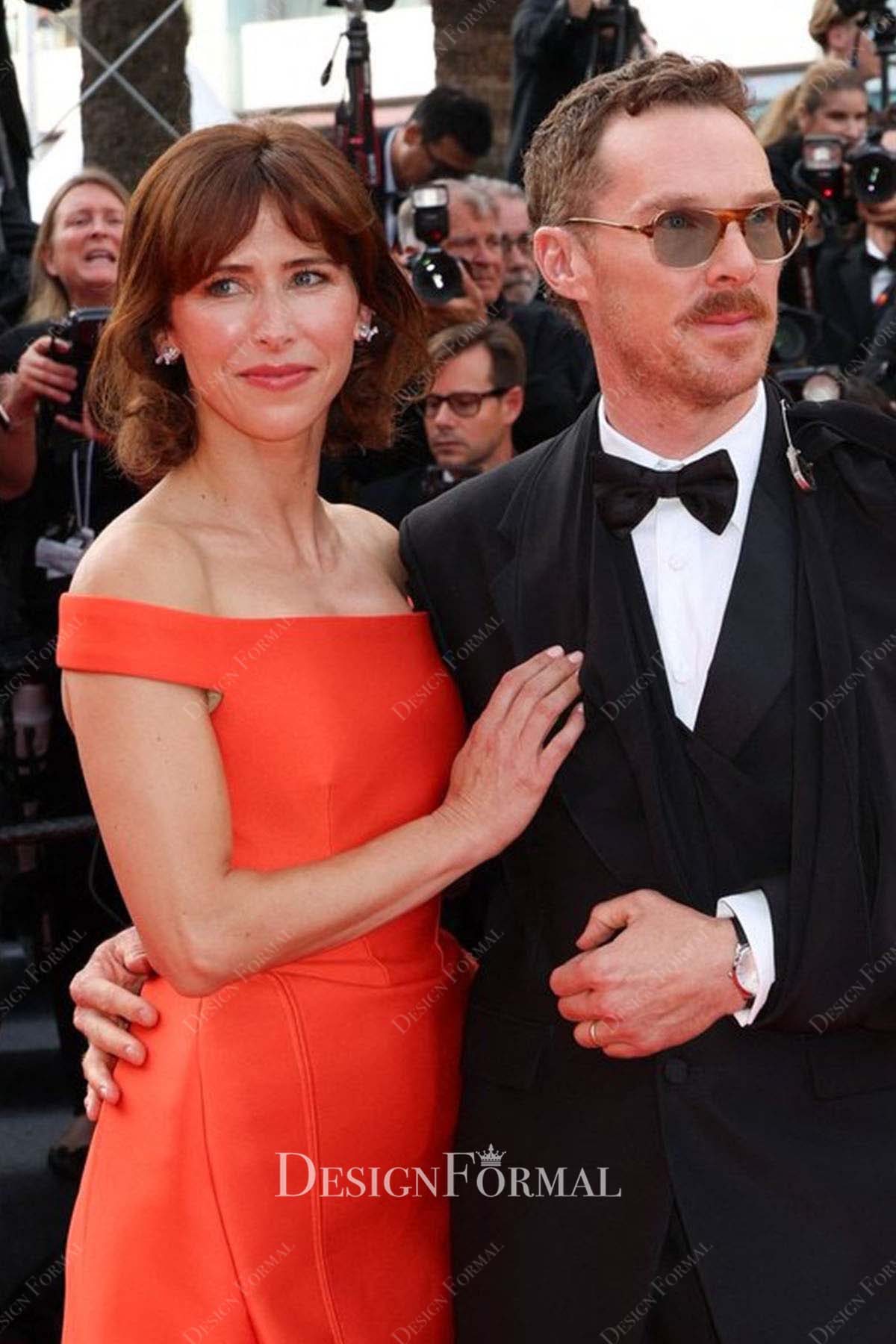 Sophie Hunter ruched waist Premiere Cannes 2025 dress