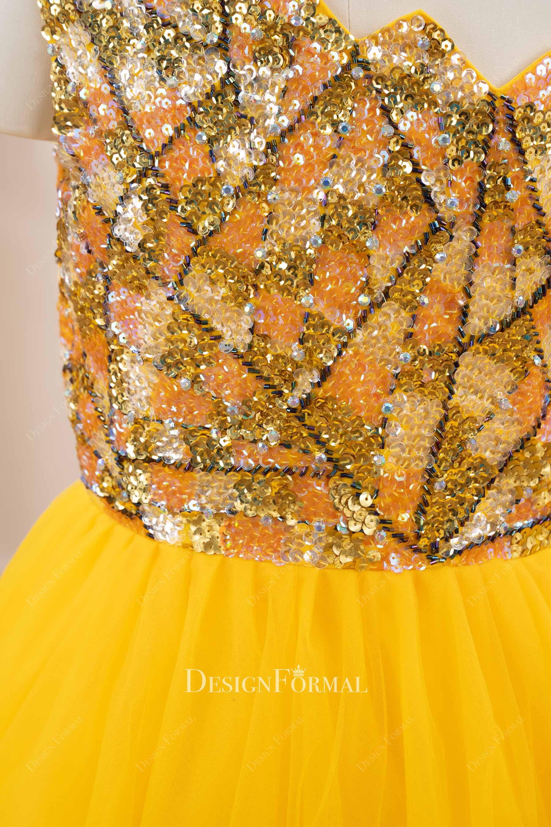 sparkly colorful glitter pageant dress