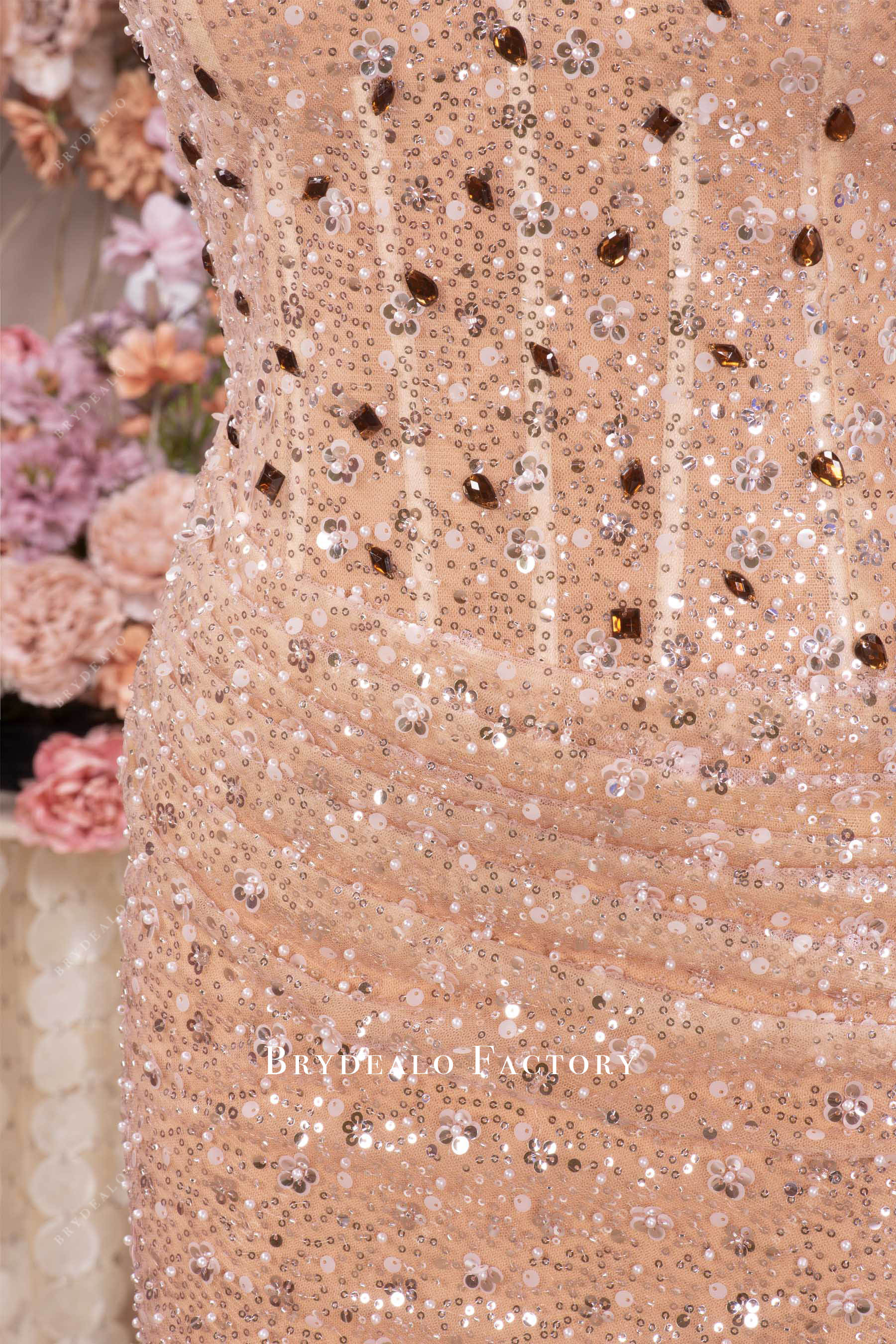 sparkly rhinestone corset prom dress