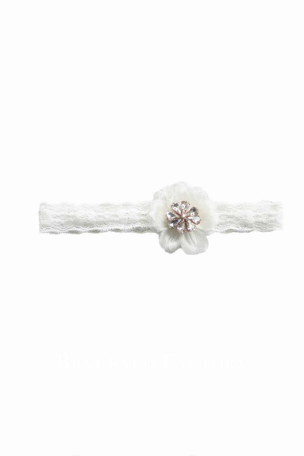 sparkly rhinestone flower garter