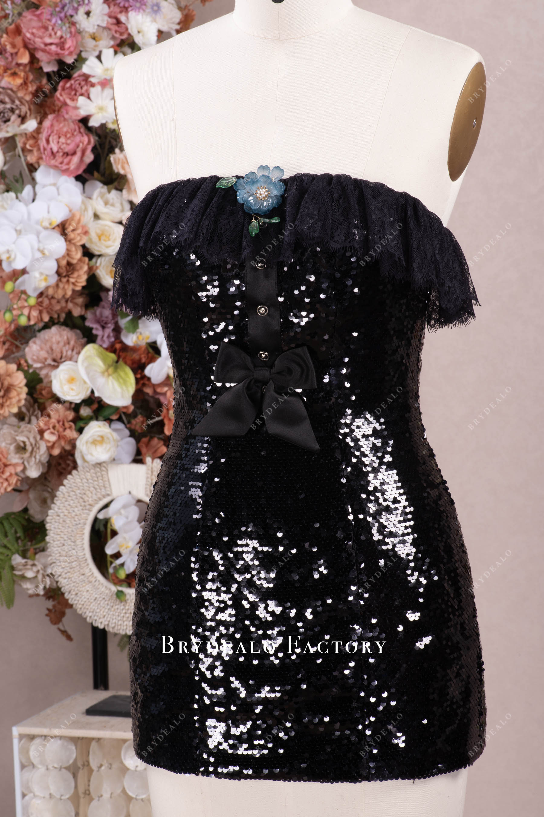 sparkly sequin mini prom dress