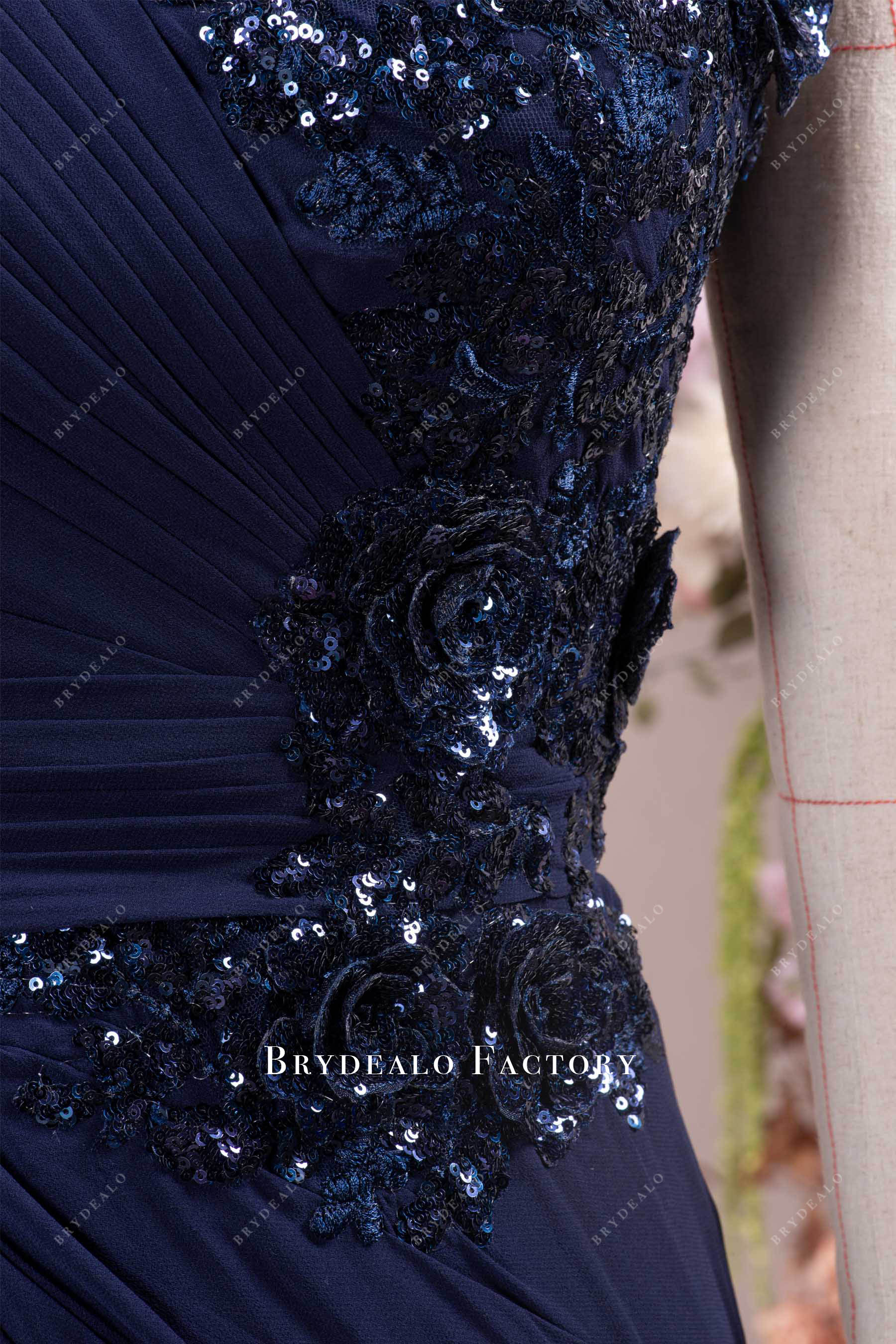 sparkly sequined chiffon formal dress