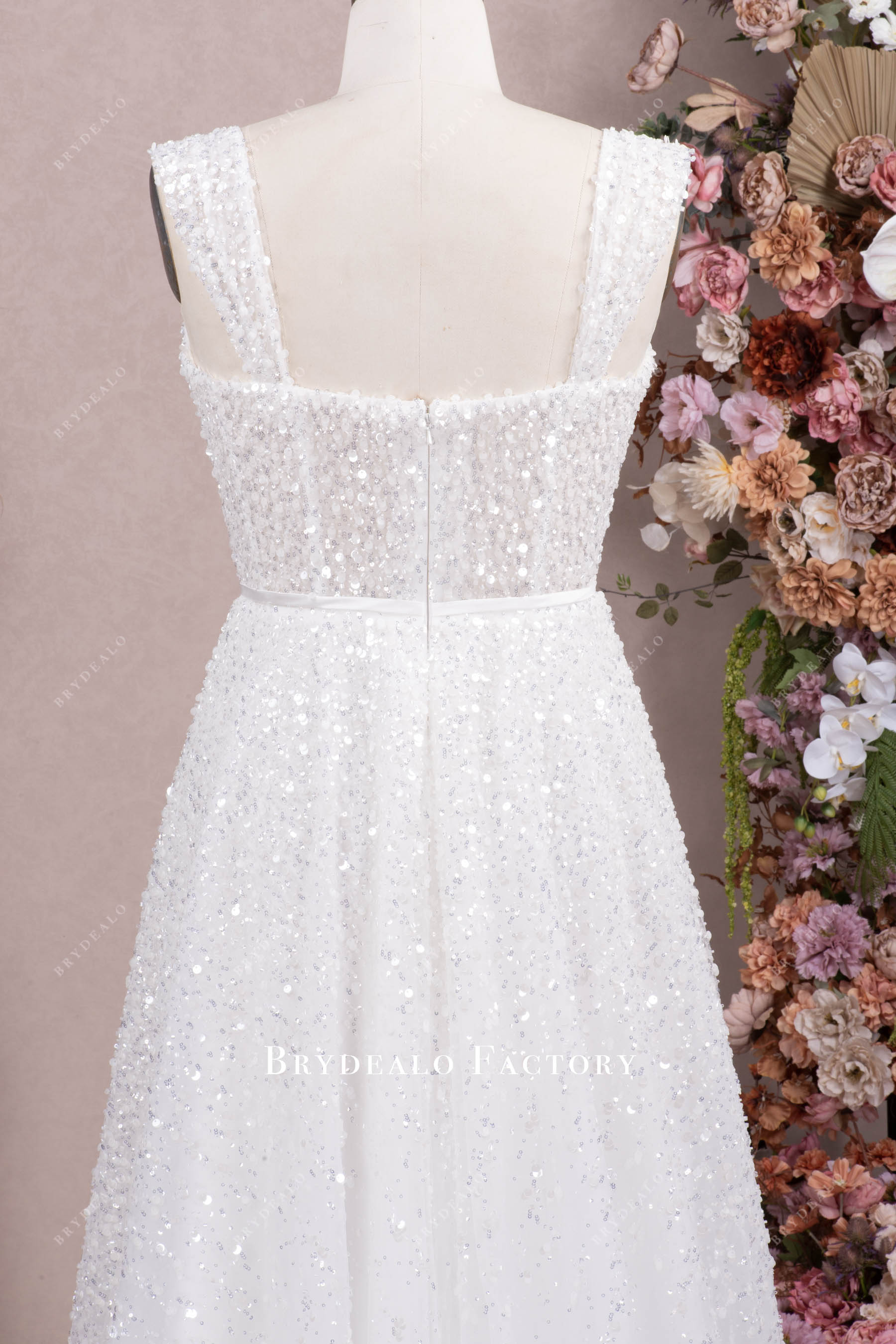 sparkly sequined wedding dress